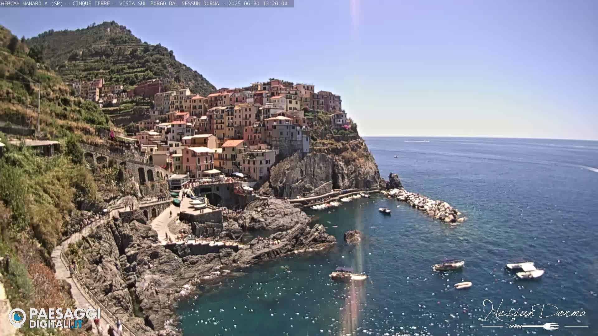 Cinque Terre, Manarola Village Live Cam - La Spezia, Linguria, Italy