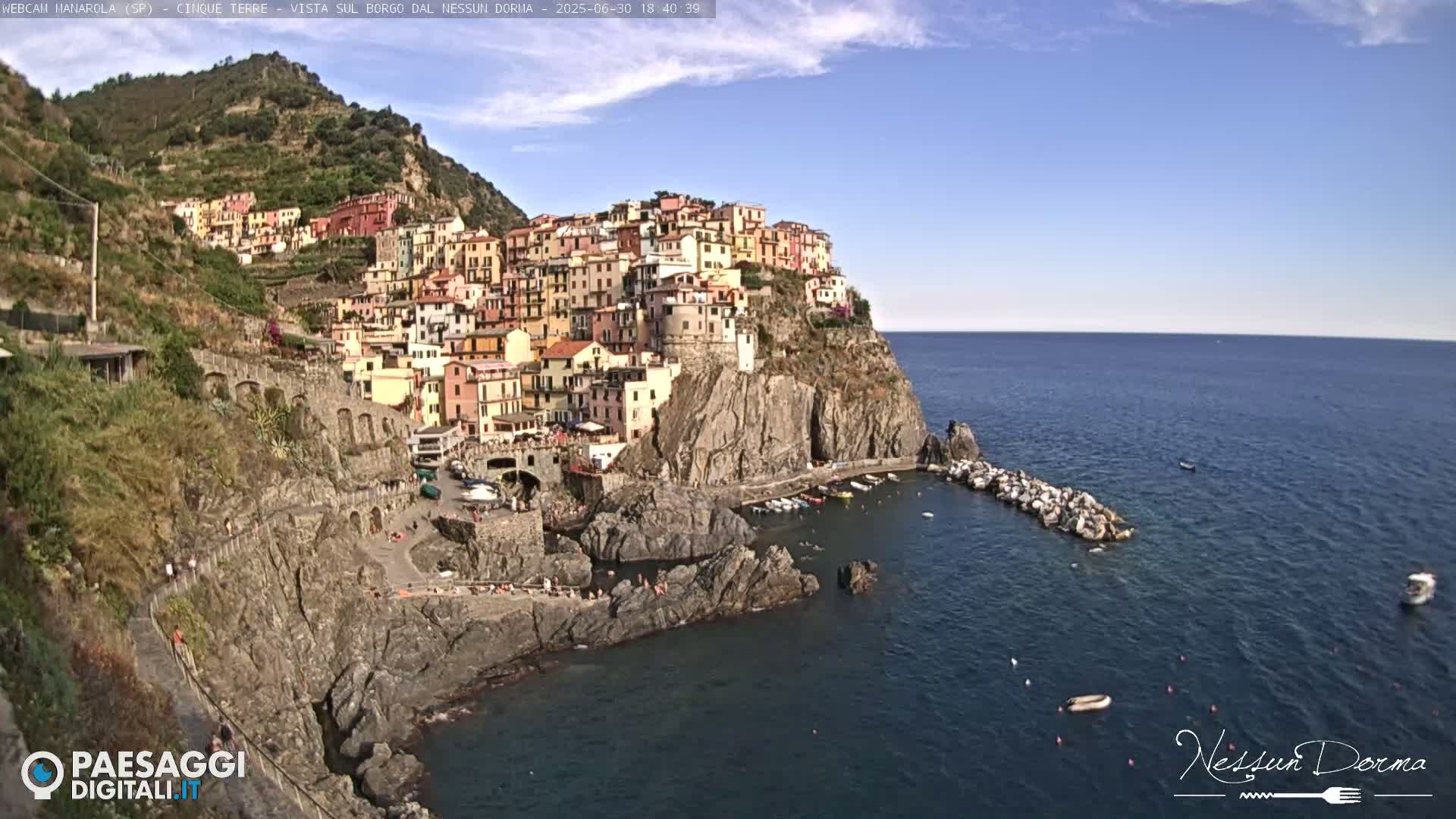 Cinque Terre, Manarola Village Live Cam - La Spezia, Linguria, Italy
