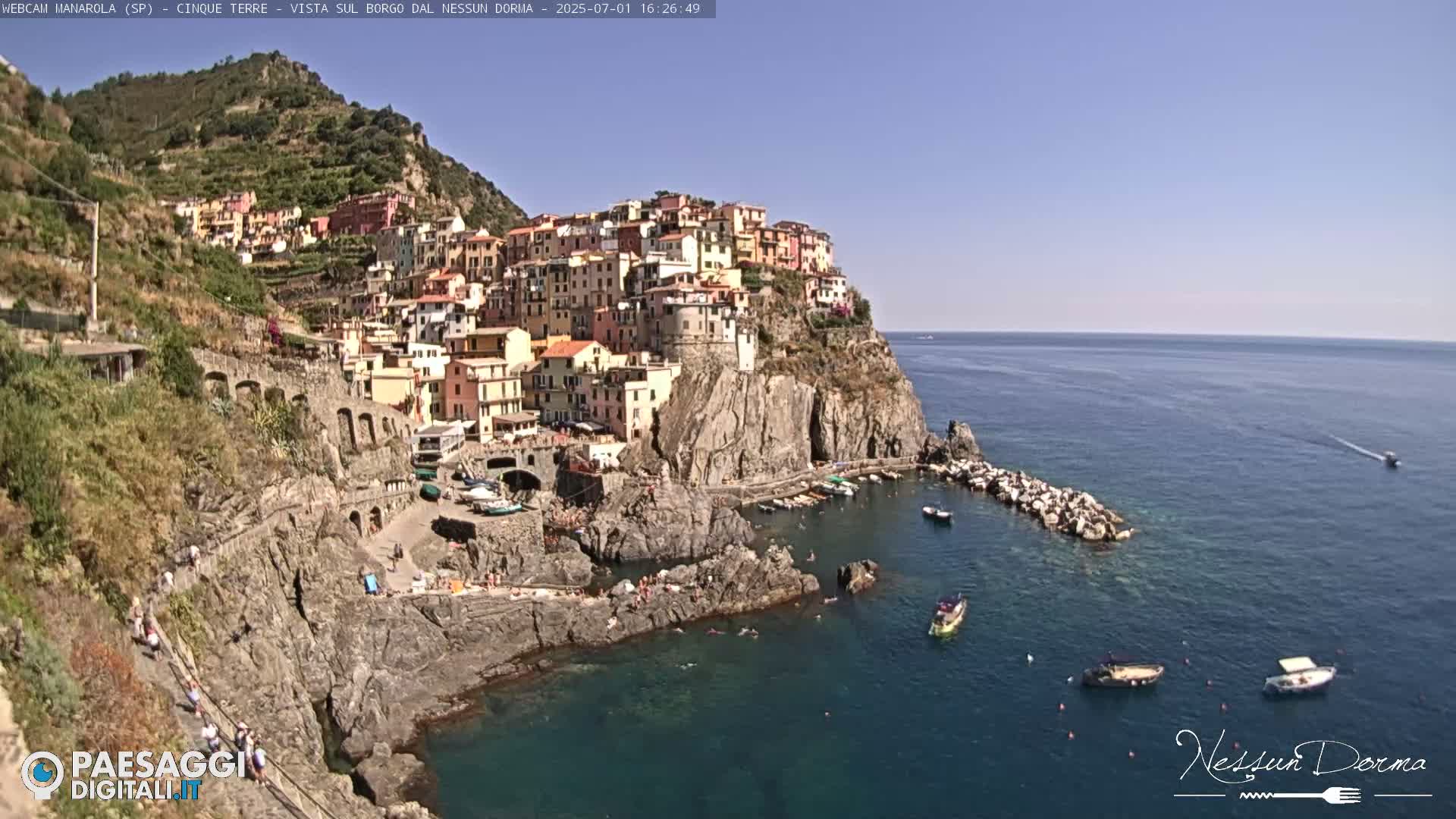 Cinque Terre, Manarola Village Live Cam - La Spezia, Linguria, Italy