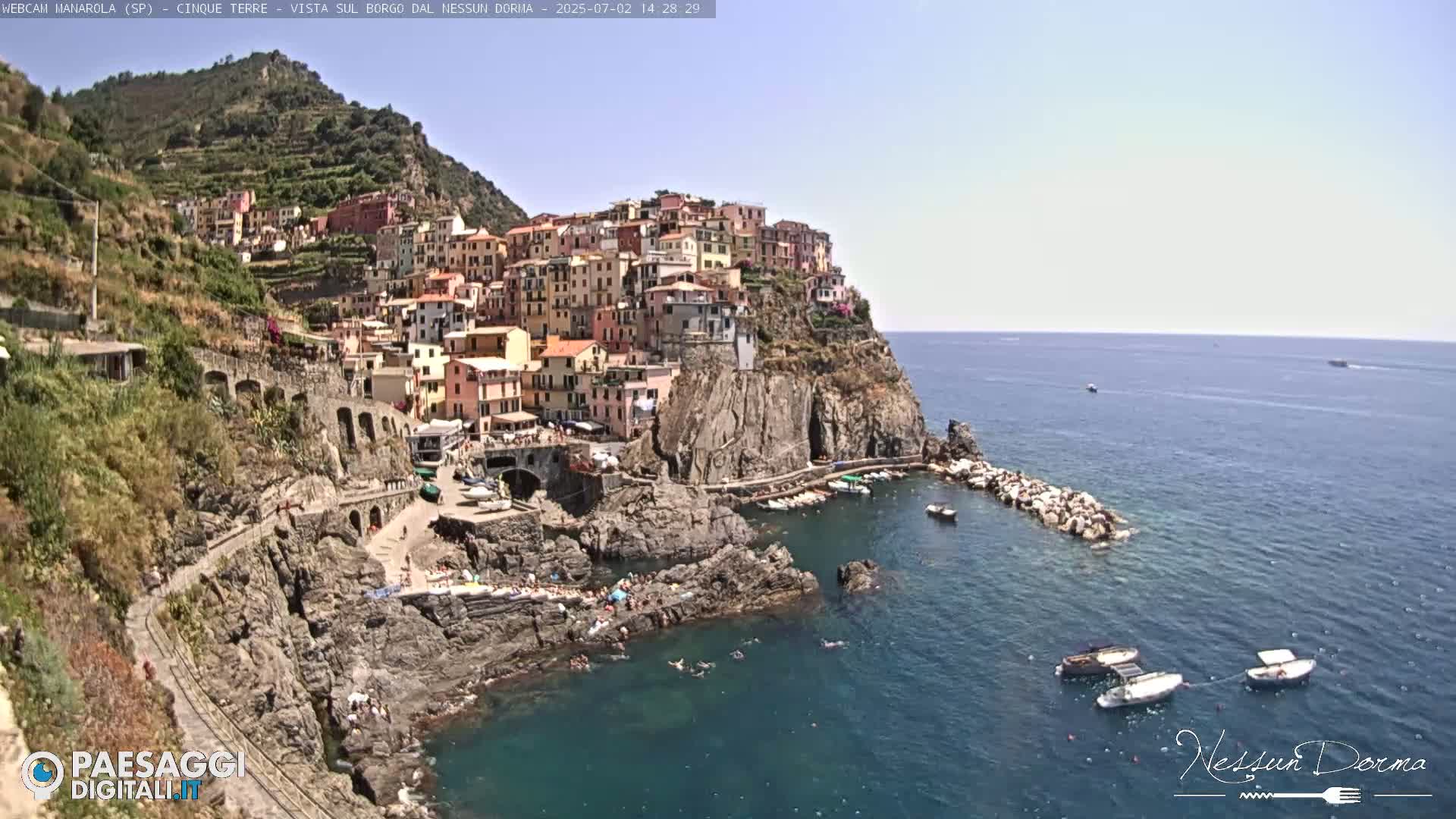 Cinque Terre, Manarola Village Live Cam - La Spezia, Linguria, Italy