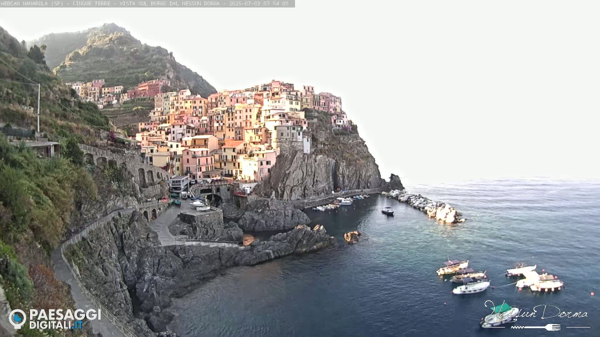 Cinque Terre, Manarola Village Live Cam - La Spezia, Linguria, Italy