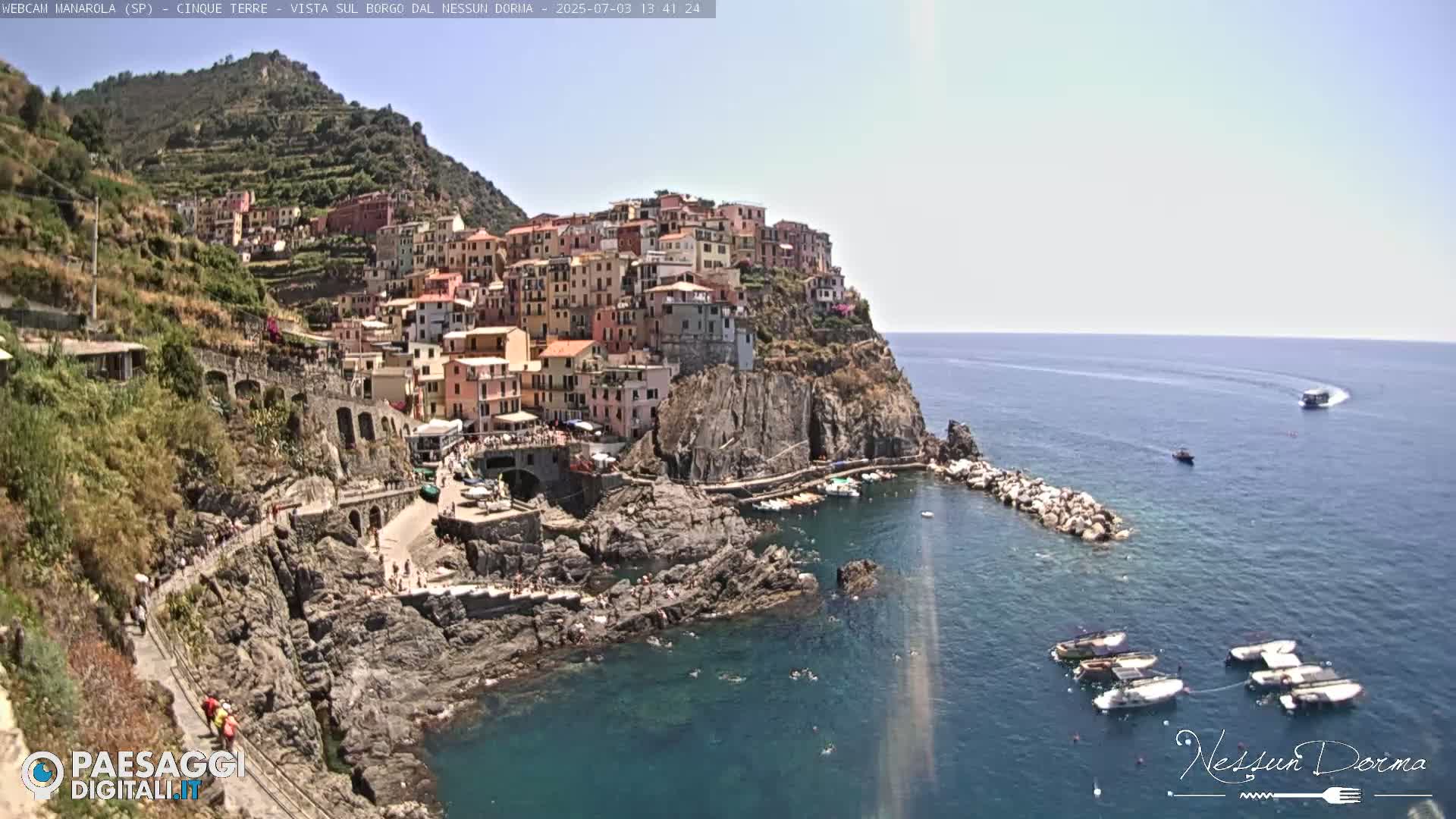 Cinque Terre, Manarola Village Live Cam - La Spezia, Linguria, Italy