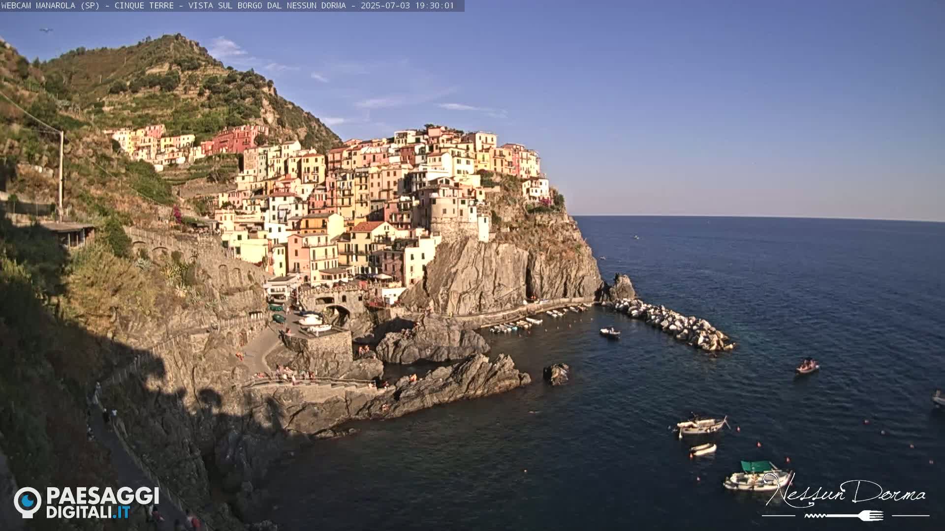 Cinque Terre, Manarola Village Live Cam - La Spezia, Linguria, Italy