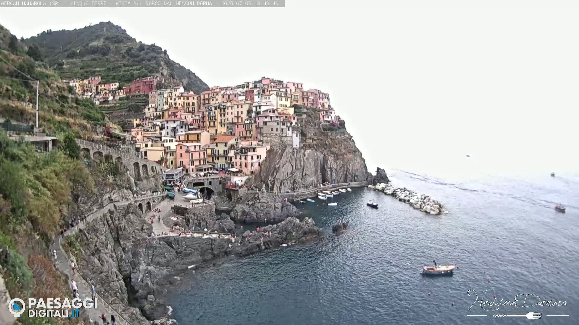 Cinque Terre, Manarola Village Live Cam - La Spezia, Linguria, Italy