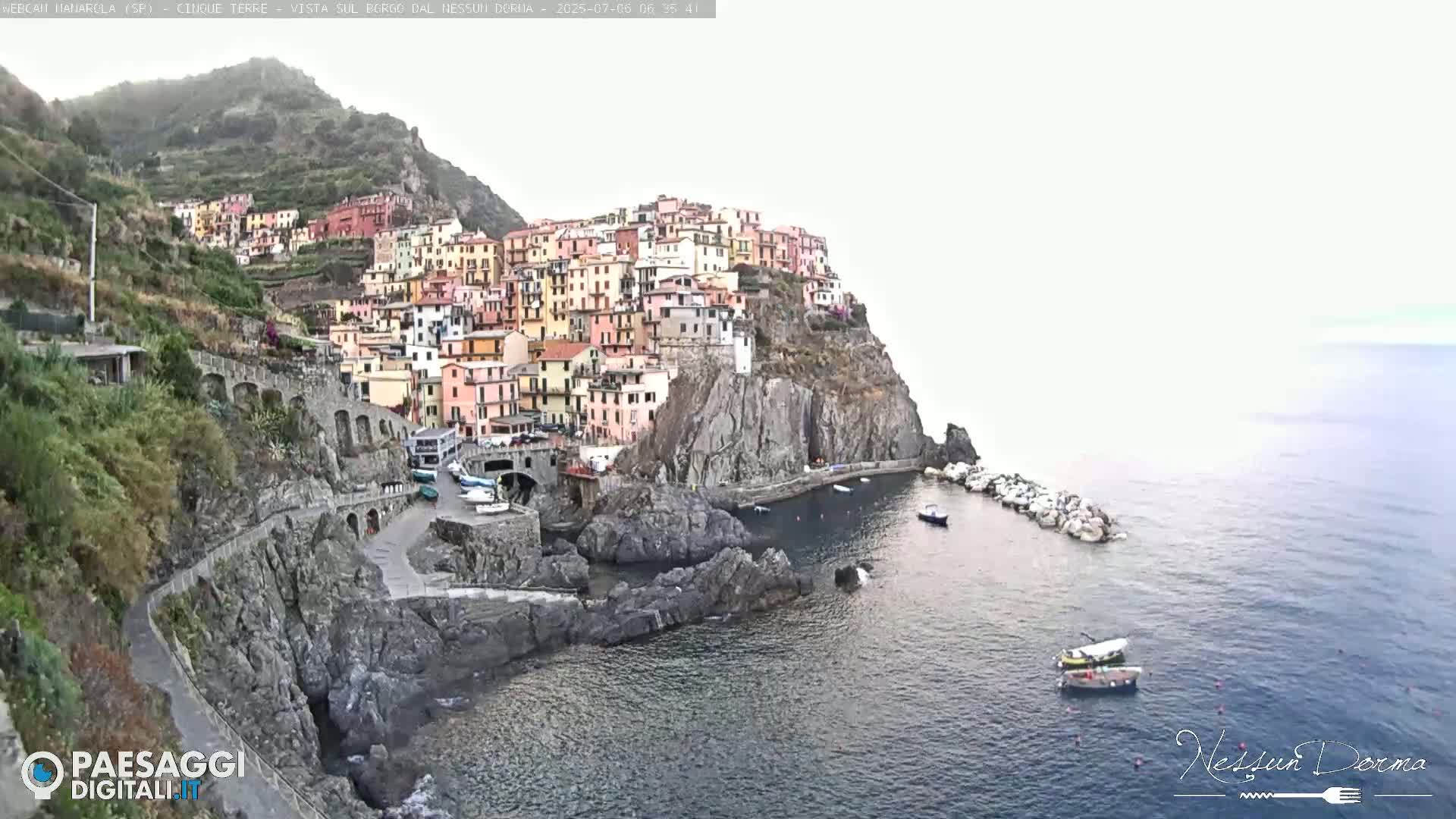 Cinque Terre, Manarola Village Live Cam - La Spezia, Linguria, Italy