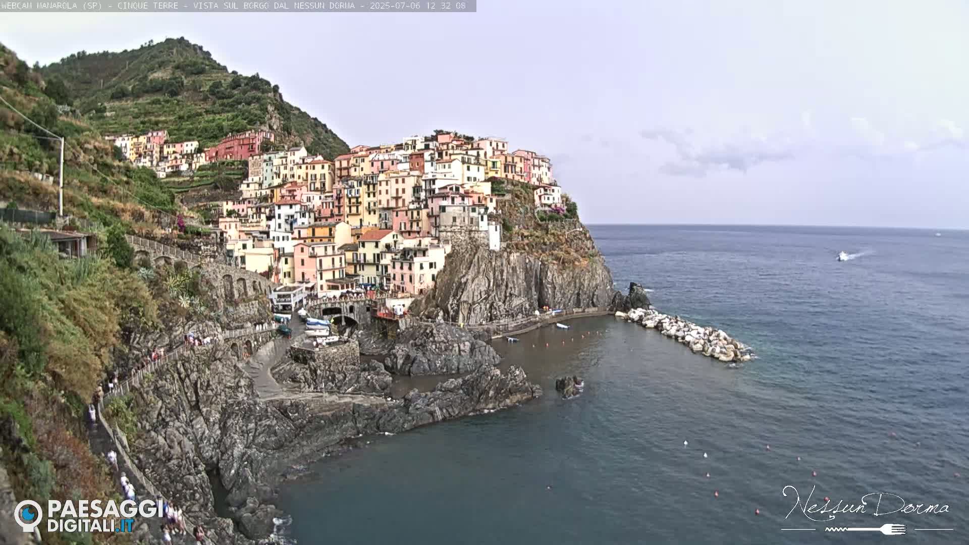 Cinque Terre, Manarola Village Live Cam - La Spezia, Linguria, Italy
