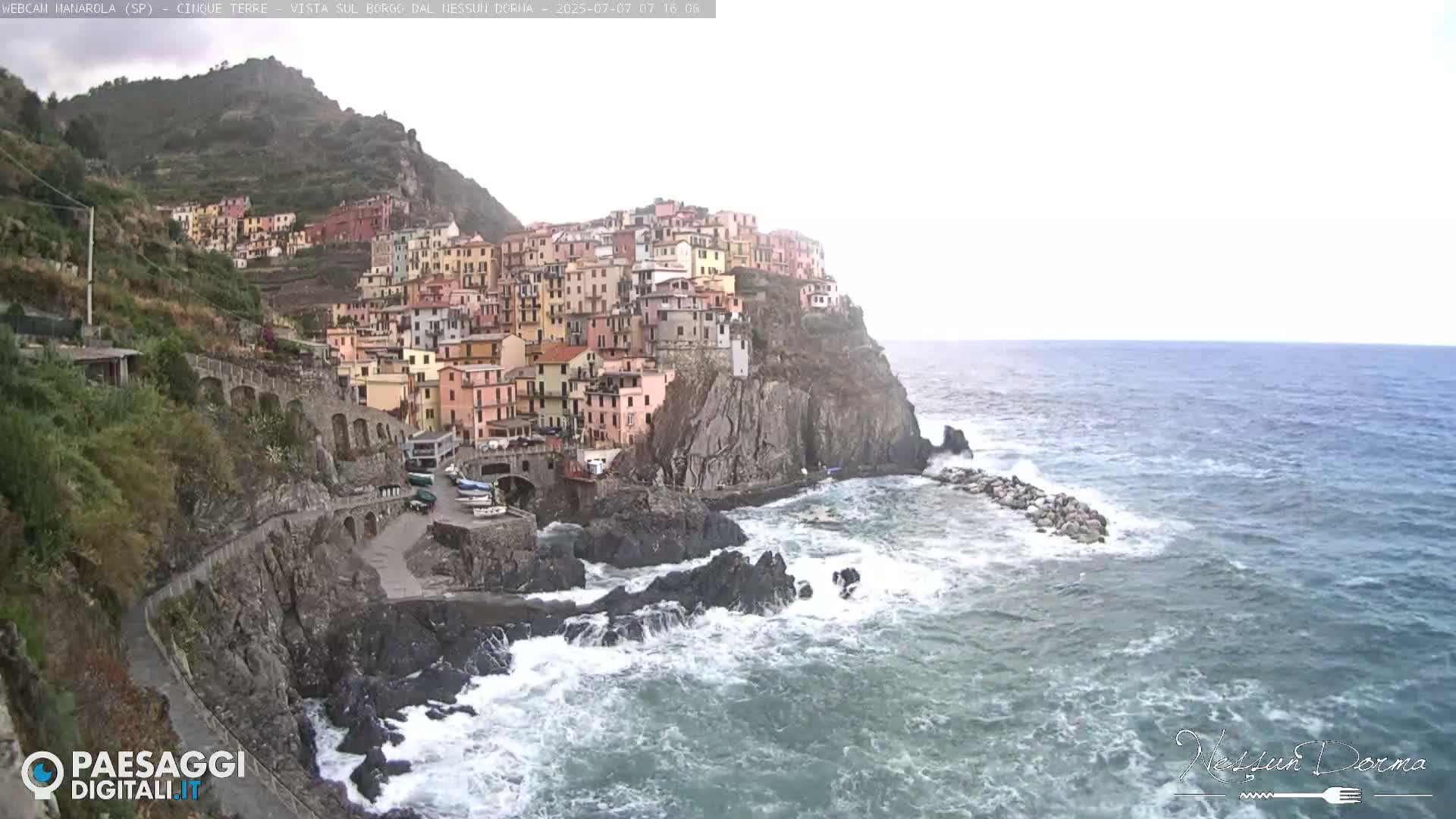 Cinque Terre, Manarola Village Live Cam - La Spezia, Linguria, Italy