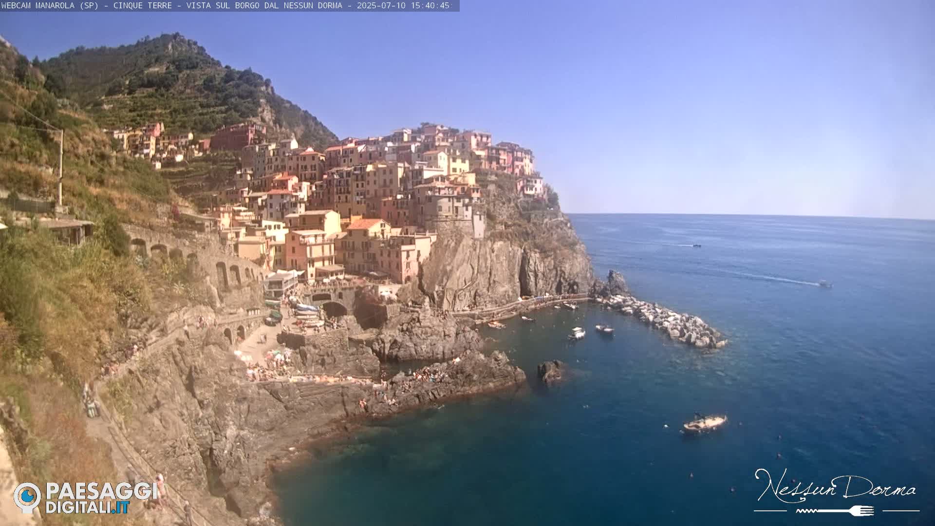 Cinque Terre, Manarola Village Live Cam - La Spezia, Linguria, Italy