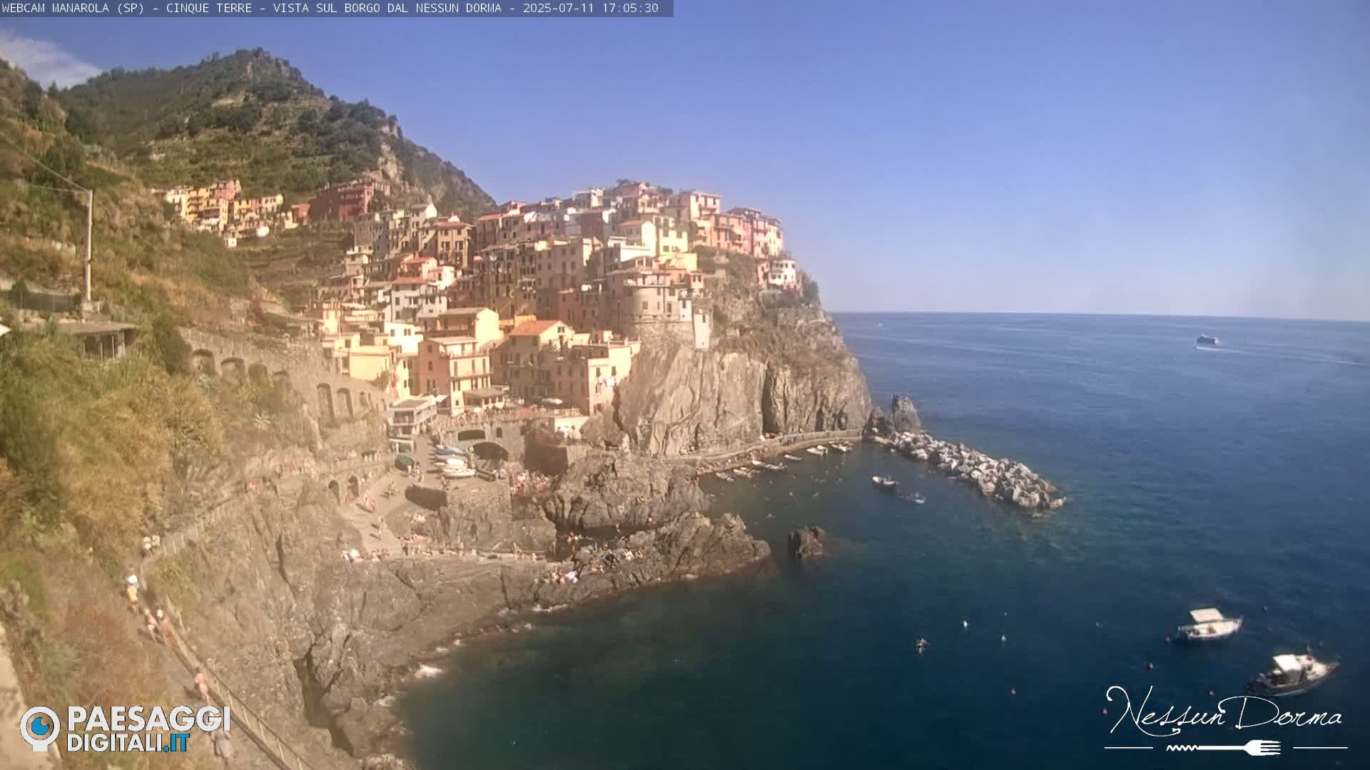 Cinque Terre, Manarola Village Live Cam - La Spezia, Linguria, Italy
