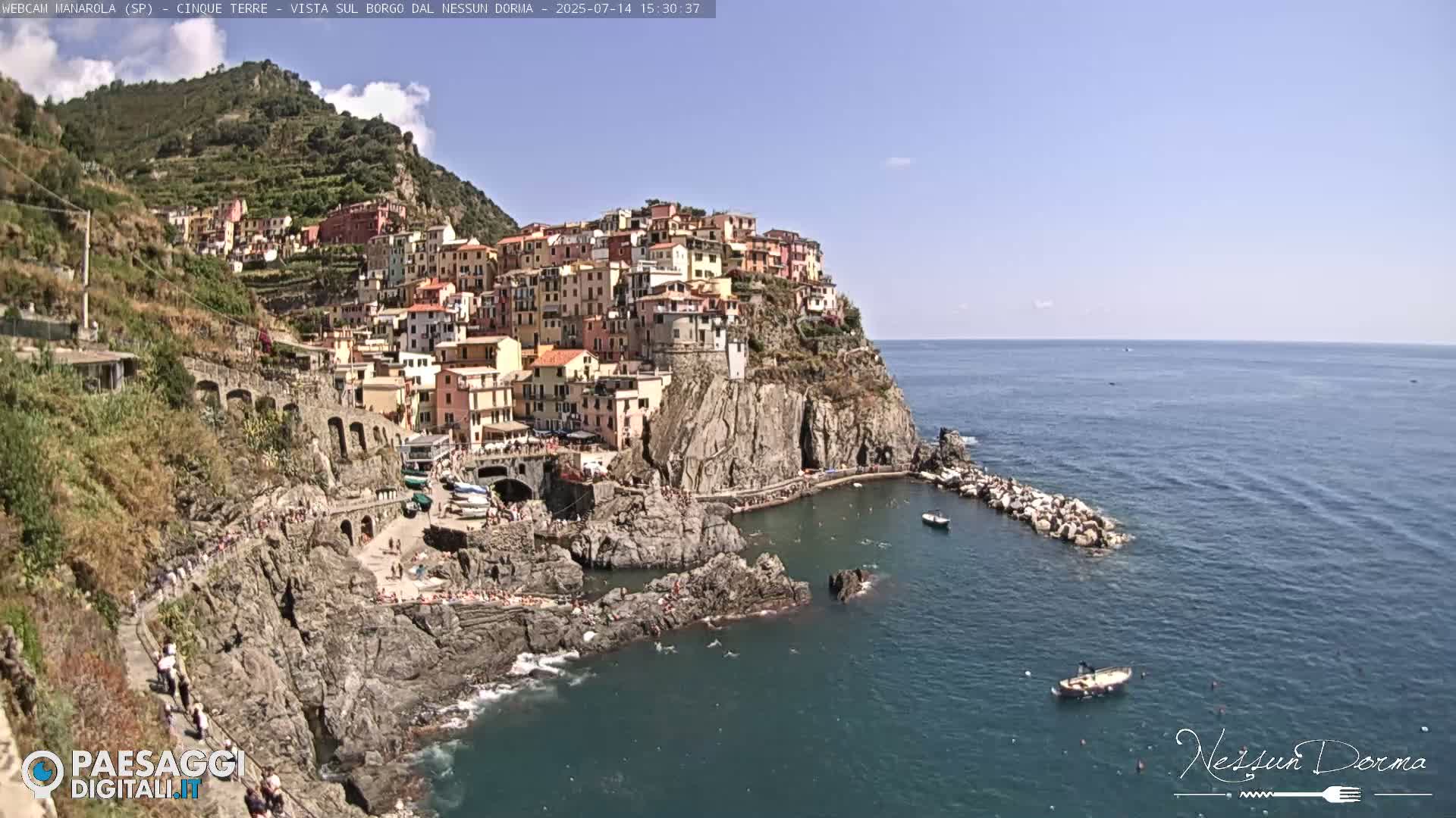 Cinque Terre, Manarola Village Live Cam - La Spezia, Linguria, Italy