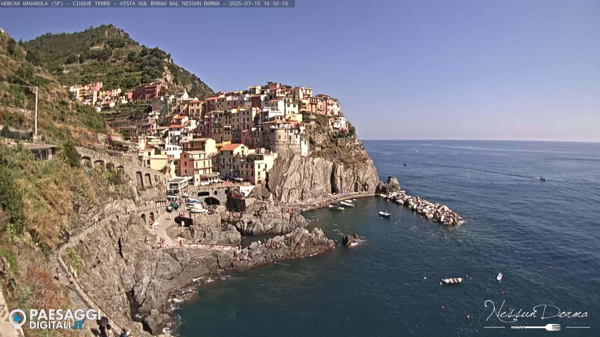 Cinque Terre, Manarola Village Live Cam - La Spezia, Linguria, Italy