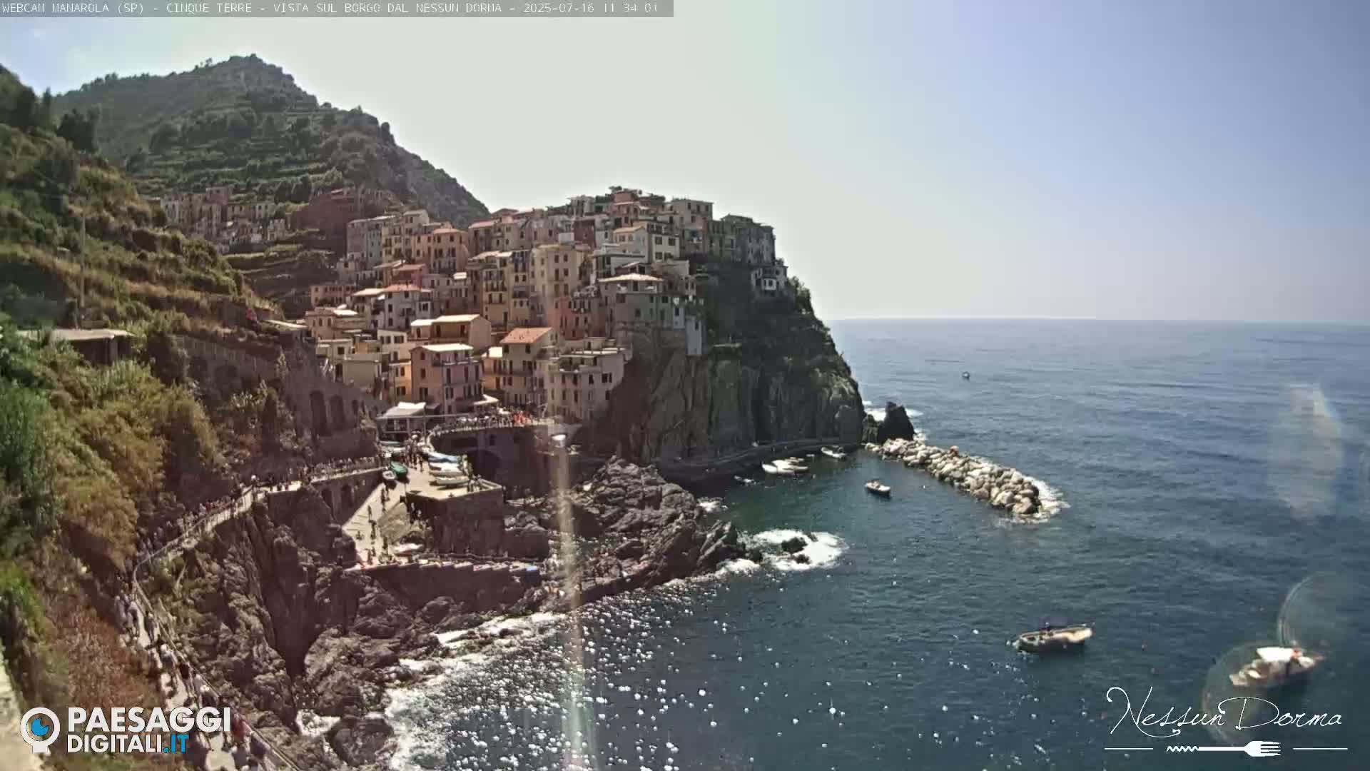 Cinque Terre, Manarola Village Live Cam - La Spezia, Linguria, Italy