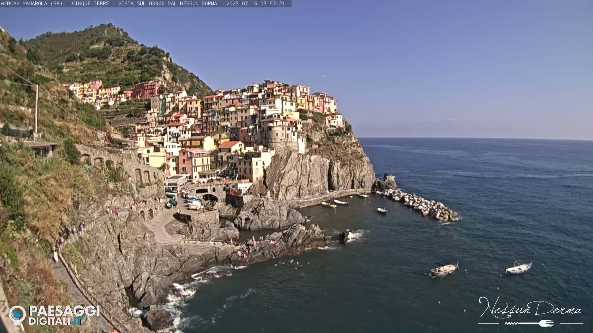 Cinque Terre, Manarola Village Live Cam - La Spezia, Linguria, Italy