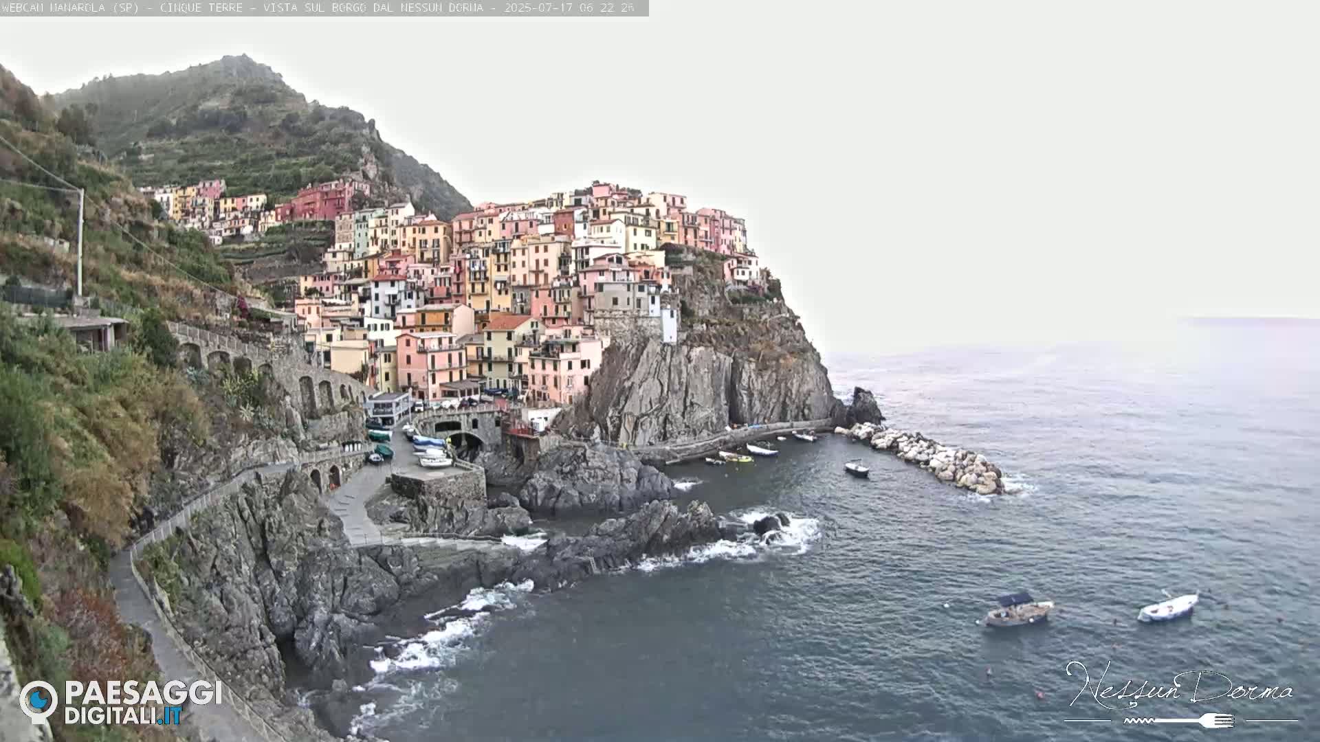 Cinque Terre, Manarola Village Live Cam - La Spezia, Linguria, Italy