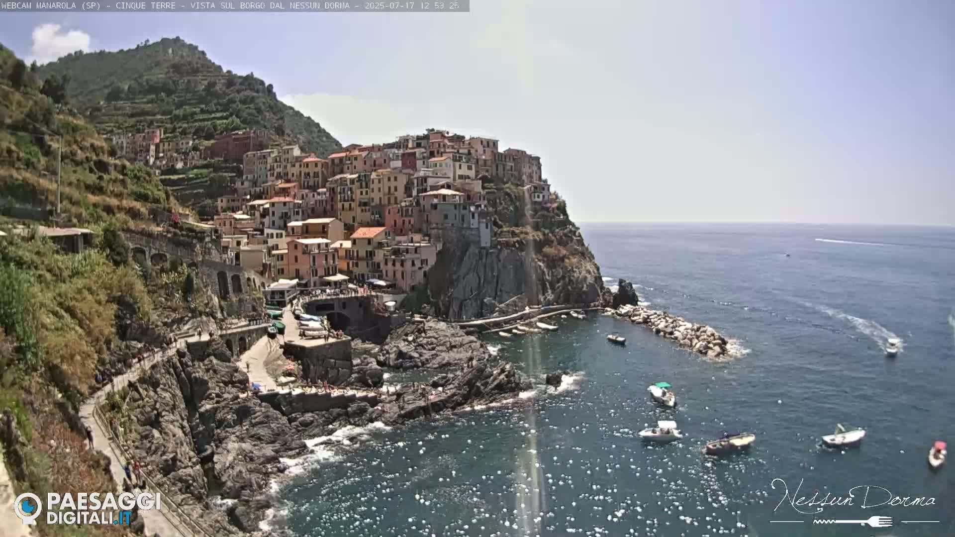 Cinque Terre, Manarola Village Live Cam - La Spezia, Linguria, Italy