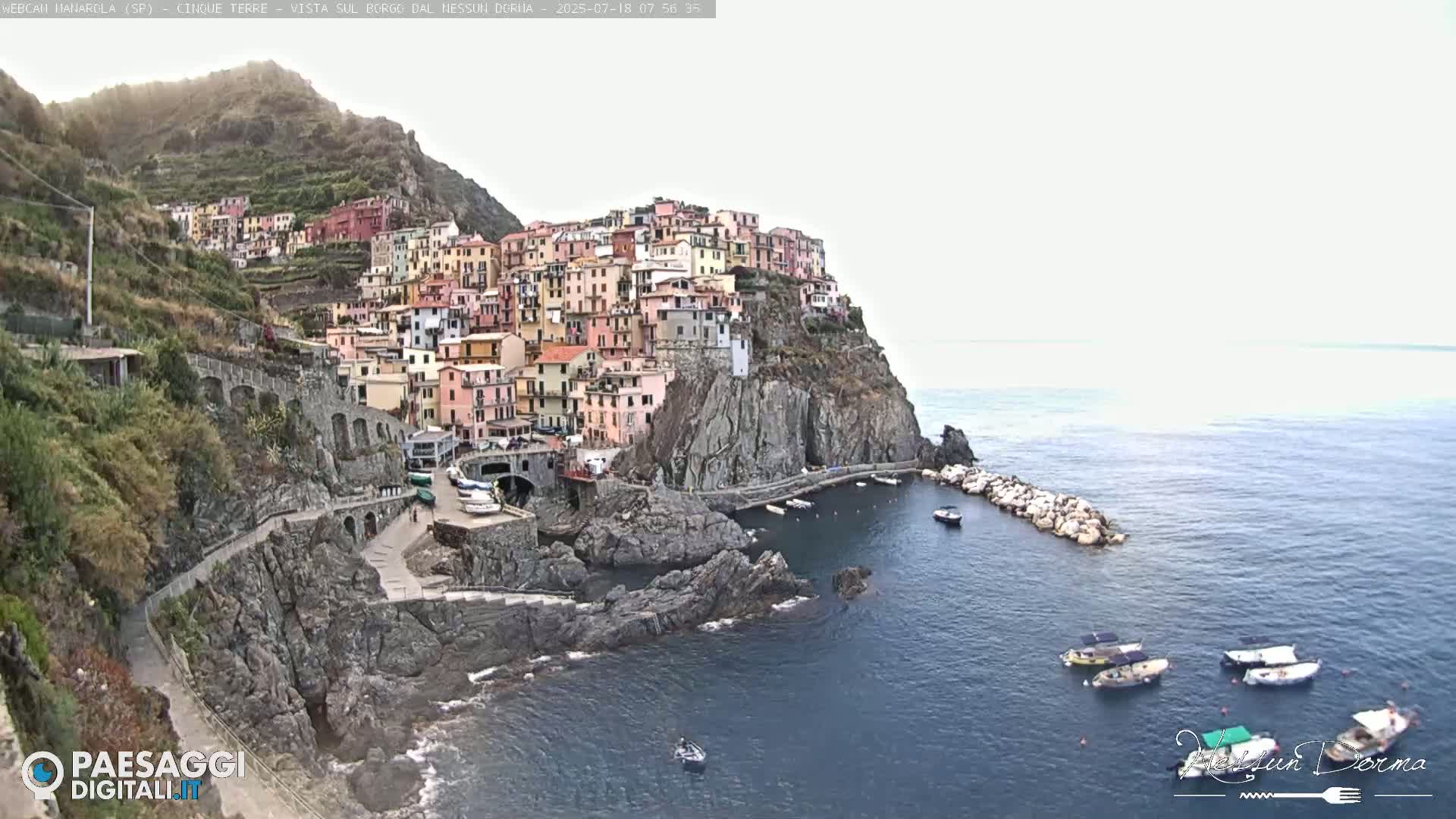 Cinque Terre, Manarola Village Live Cam - La Spezia, Linguria, Italy