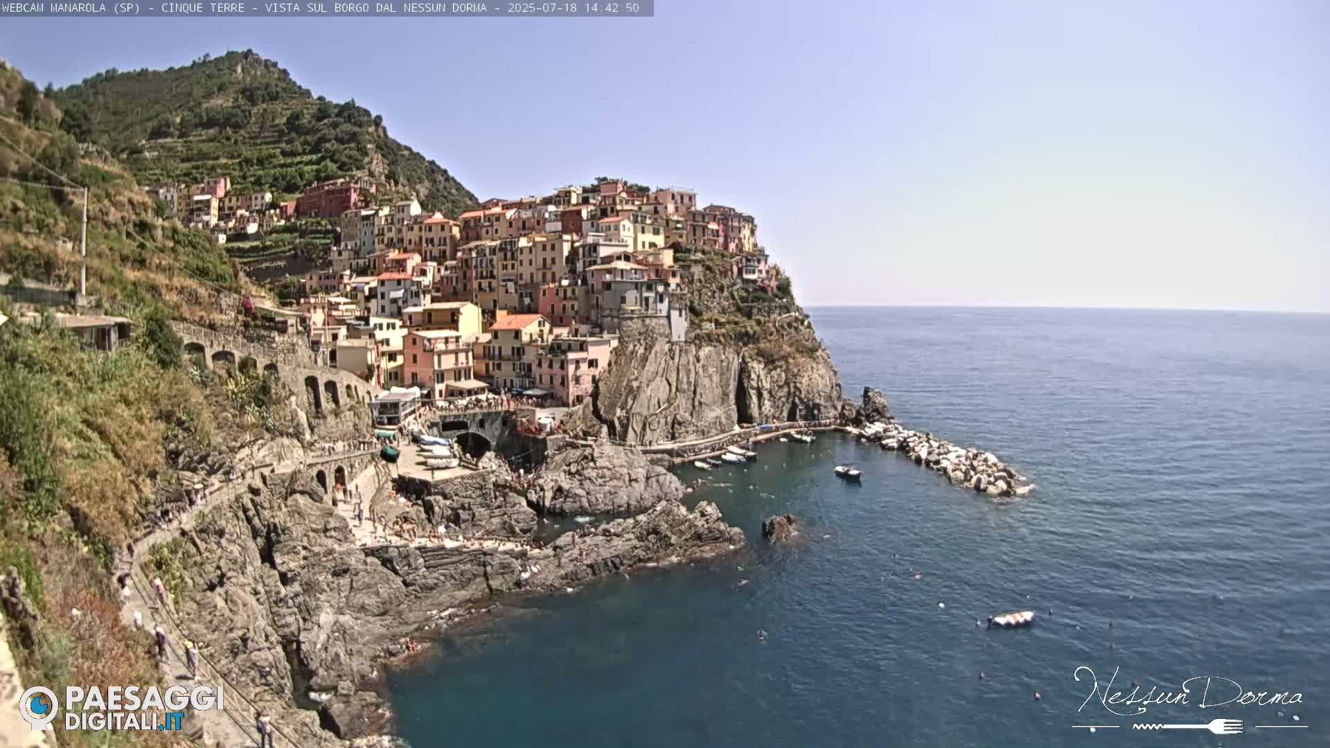 Cinque Terre, Manarola Village Live Cam - La Spezia, Linguria, Italy