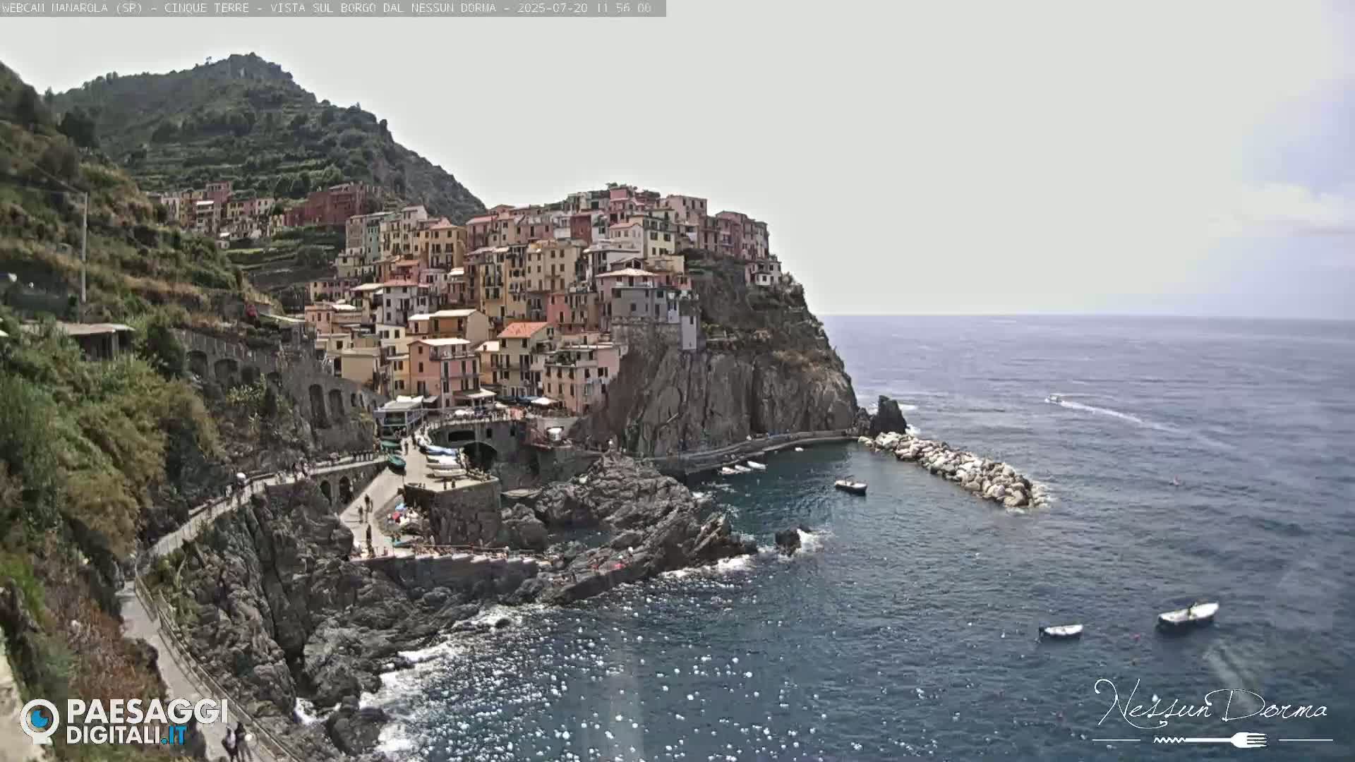 Cinque Terre, Manarola Village Live Cam - La Spezia, Linguria, Italy
