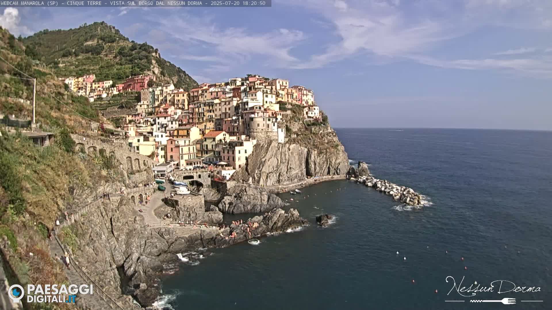 Cinque Terre, Manarola Village Live Cam - La Spezia, Linguria, Italy