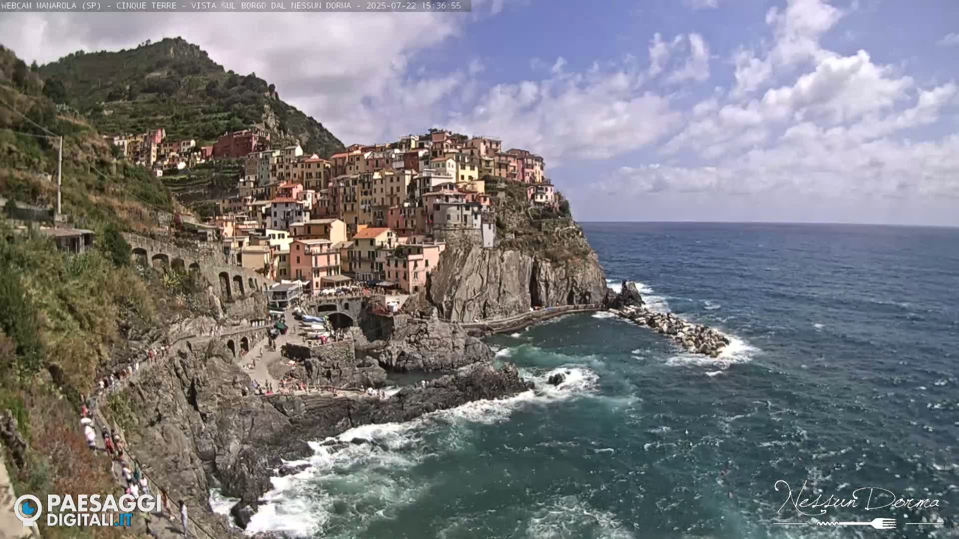 Cinque Terre, Manarola Village Live Cam - La Spezia, Linguria, Italy
