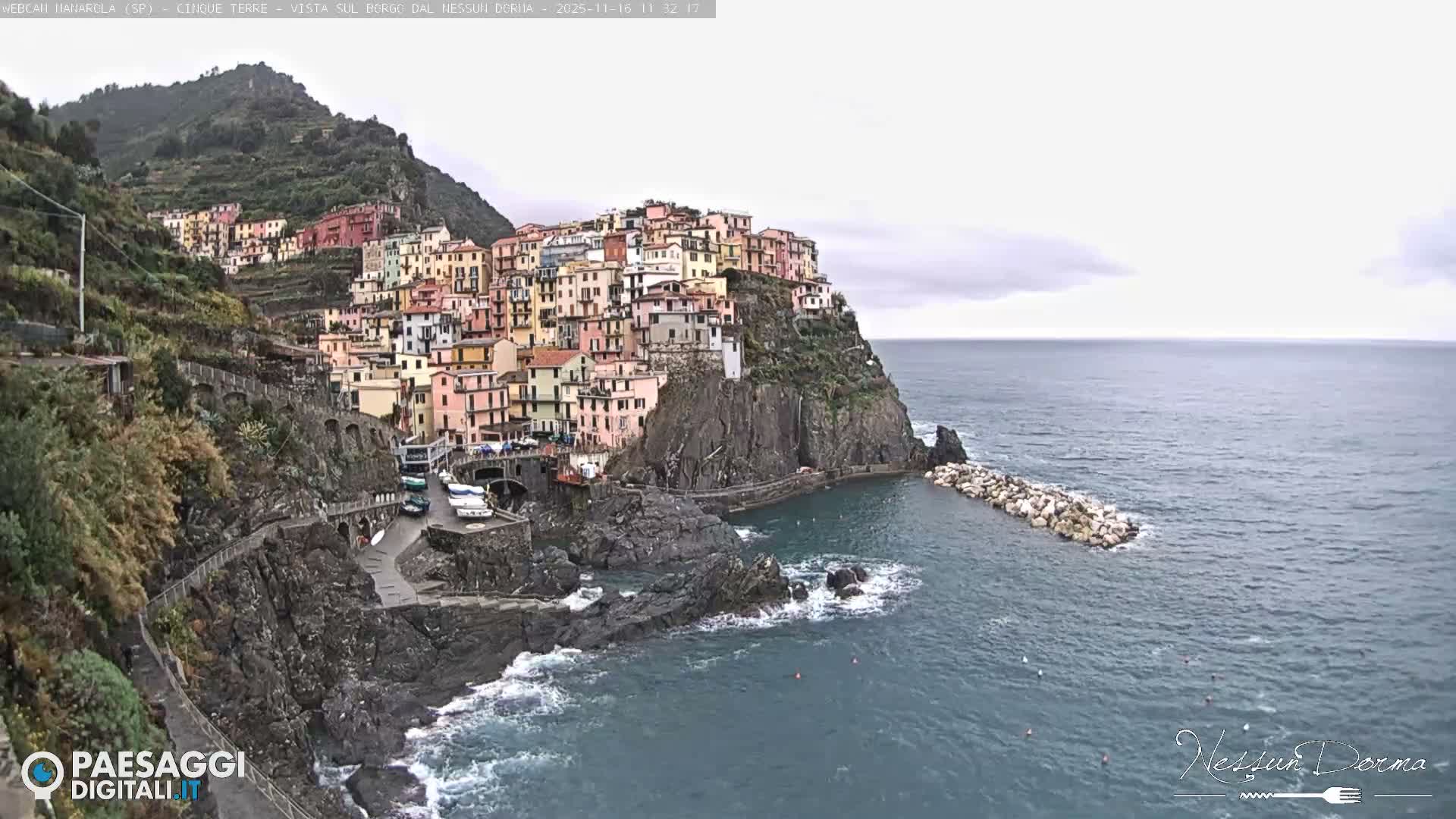 Cinque Terre, Manarola Village Live Cam - La Spezia, Linguria, Italy