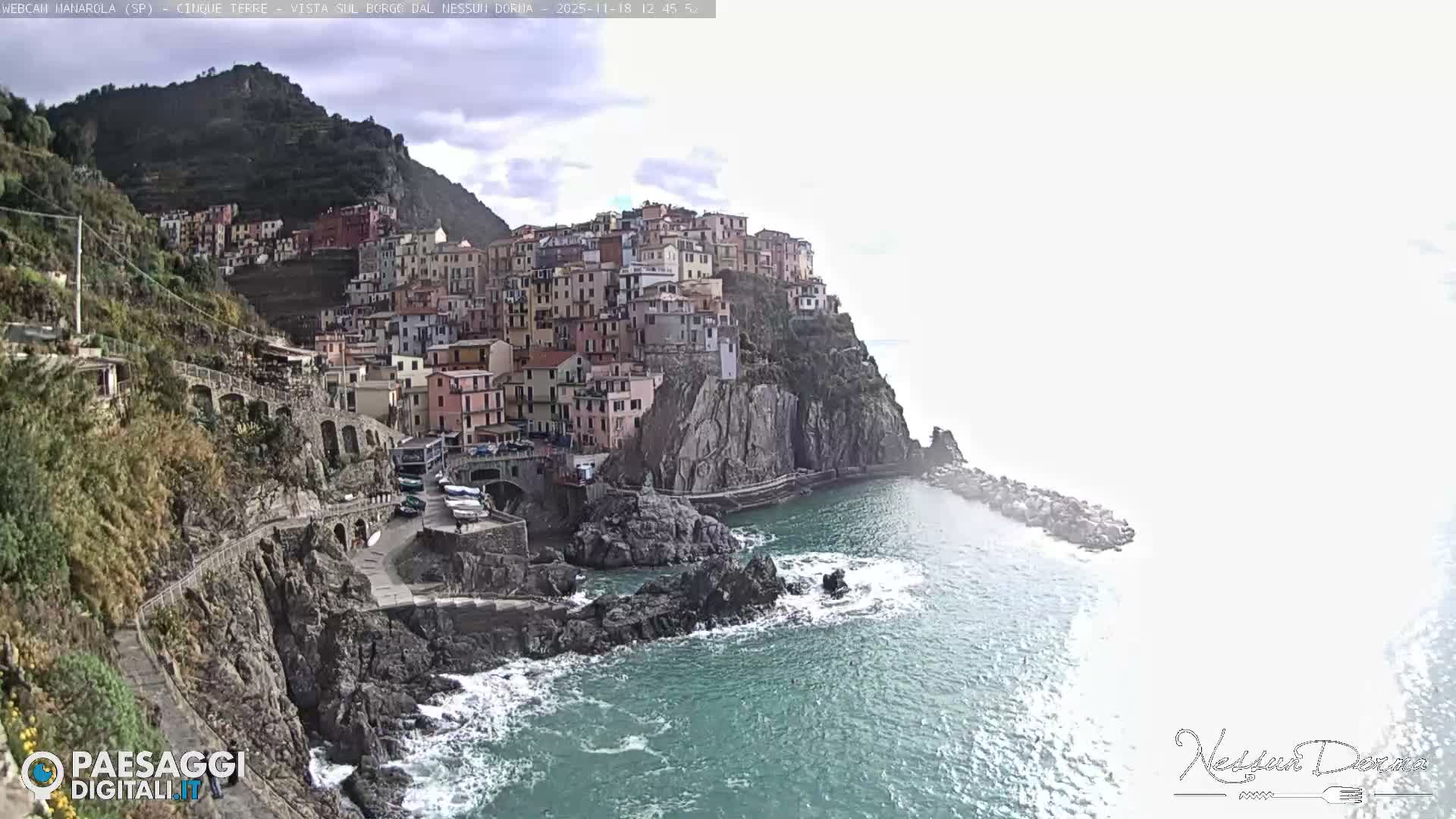 Cinque Terre, Manarola Village Live Cam - La Spezia, Linguria, Italy