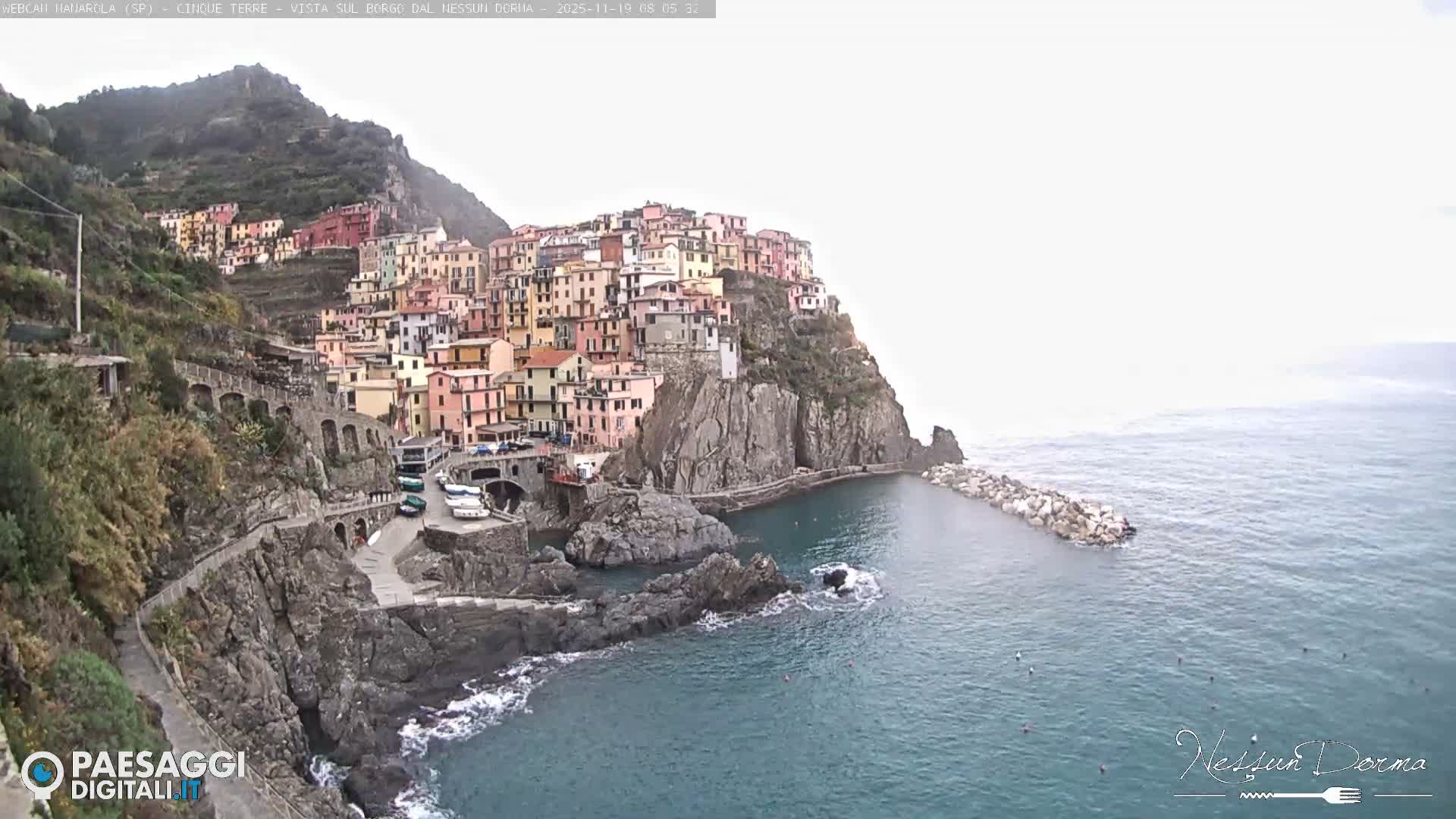 Cinque Terre, Manarola Village Live Cam - La Spezia, Linguria, Italy