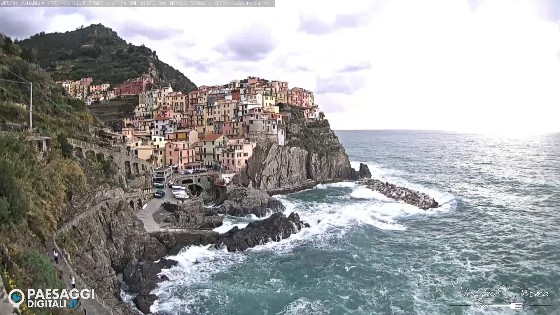 Cinque Terre, Manarola Village Live Cam - La Spezia, Linguria, Italy