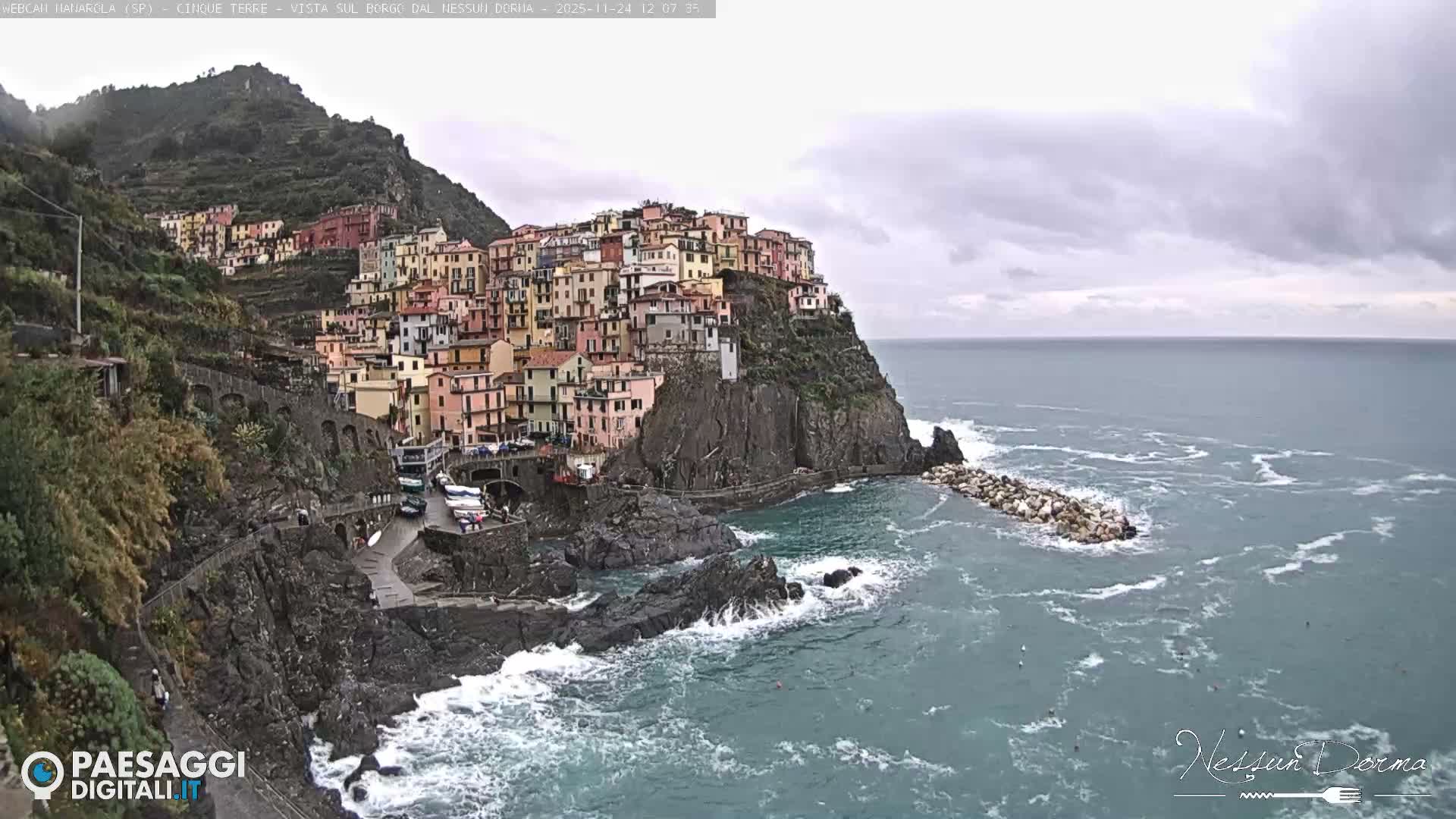 Cinque Terre, Manarola Village Live Cam - La Spezia, Linguria, Italy