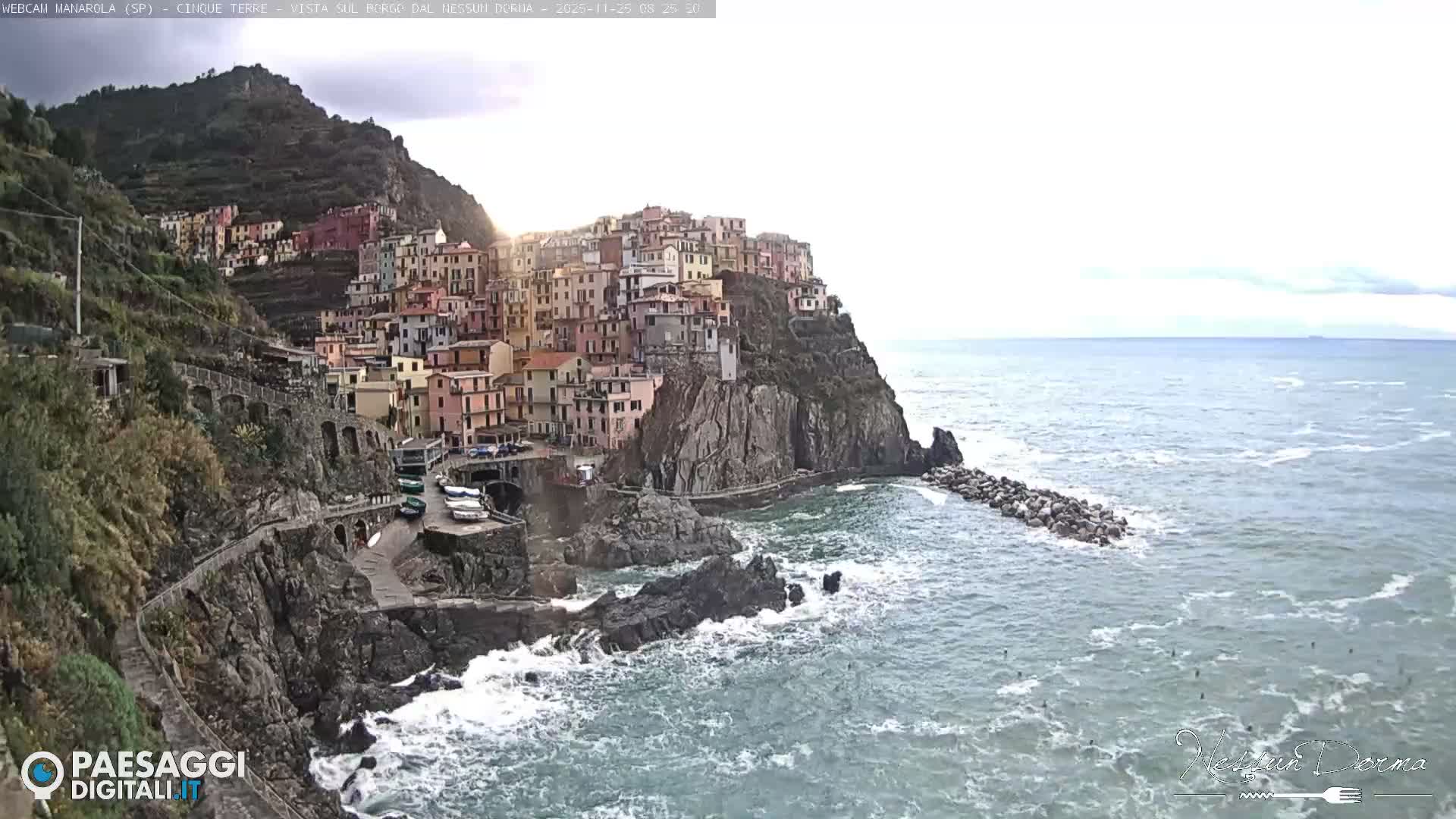 Cinque Terre, Manarola Village Live Cam - La Spezia, Linguria, Italy