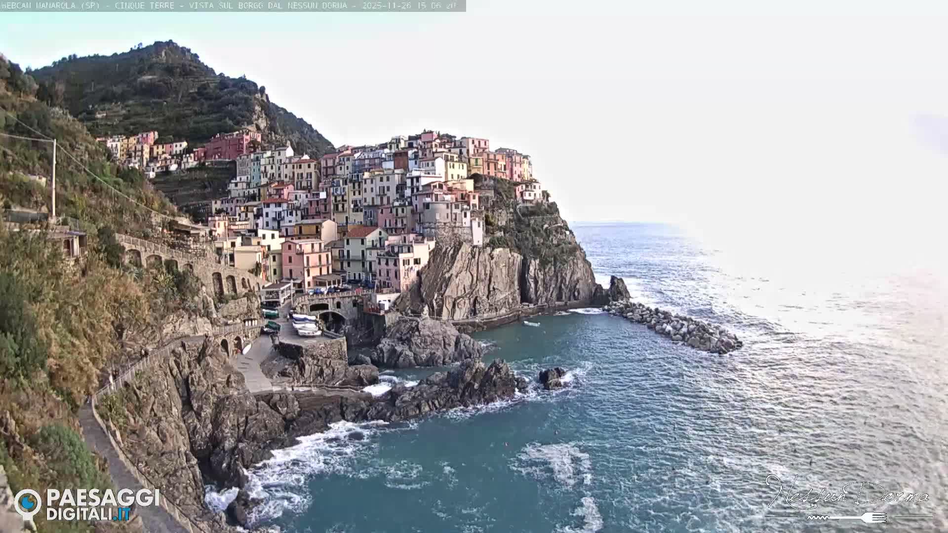 Cinque Terre, Manarola Village Live Cam - La Spezia, Linguria, Italy