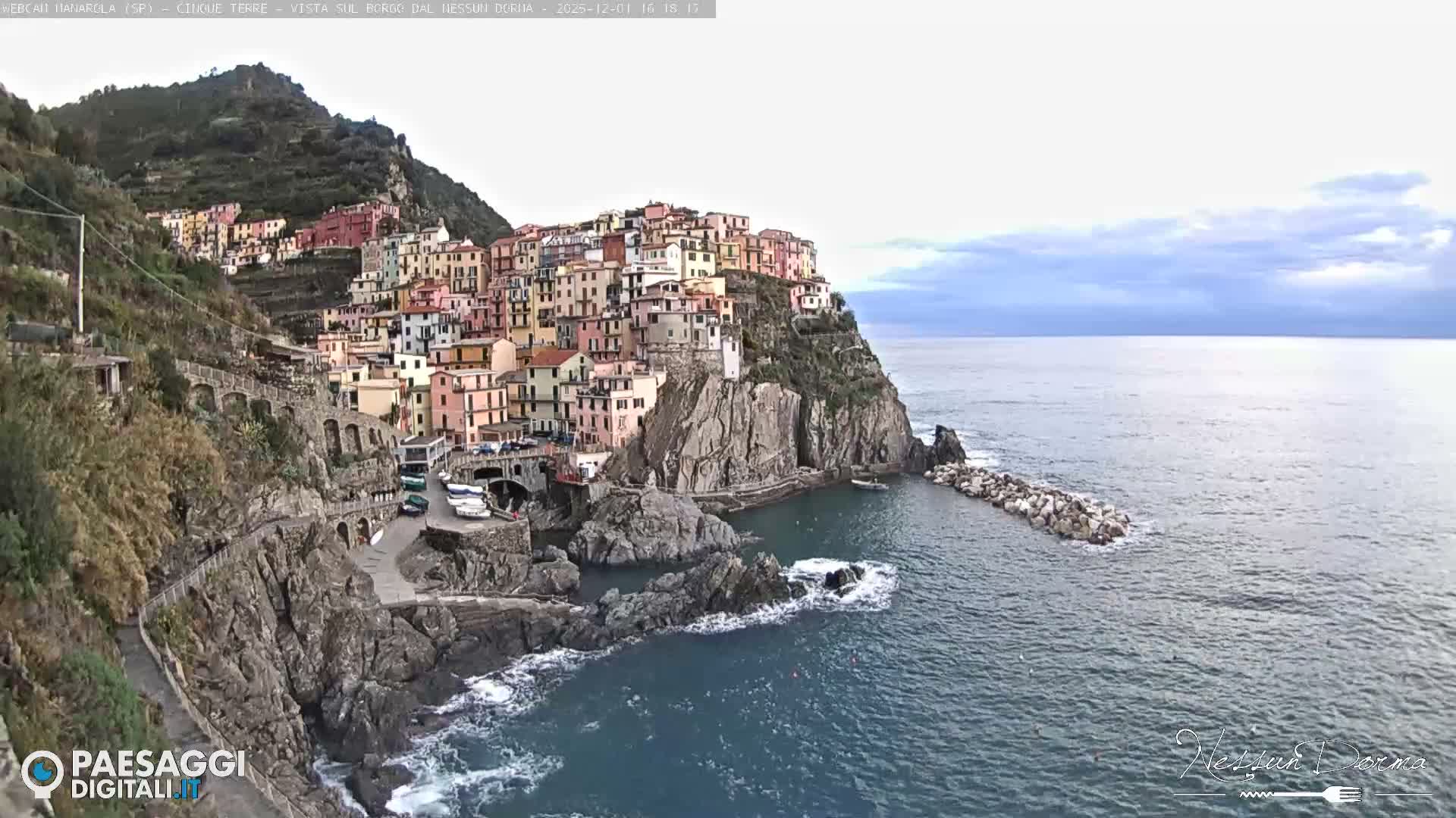 Cinque Terre, Manarola Village Live Cam - La Spezia, Linguria, Italy