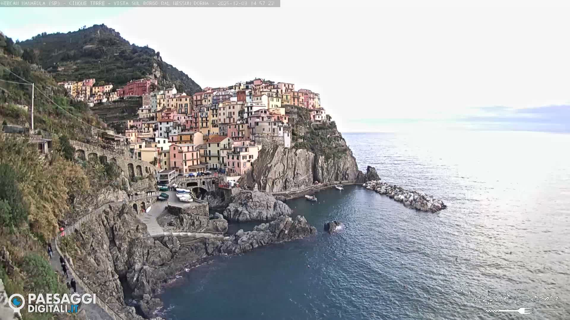 Cinque Terre, Manarola Village Live Cam - La Spezia, Linguria, Italy