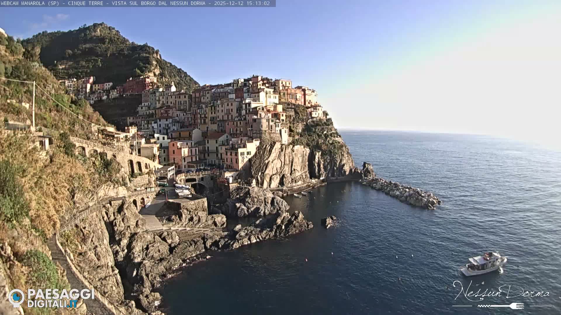 Cinque Terre, Manarola Village Live Cam - La Spezia, Linguria, Italy