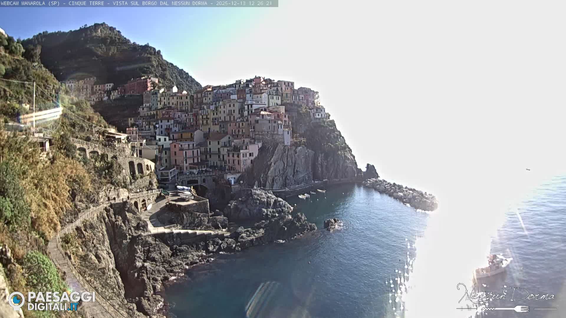 Cinque Terre, Manarola Village Live Cam - La Spezia, Linguria, Italy
