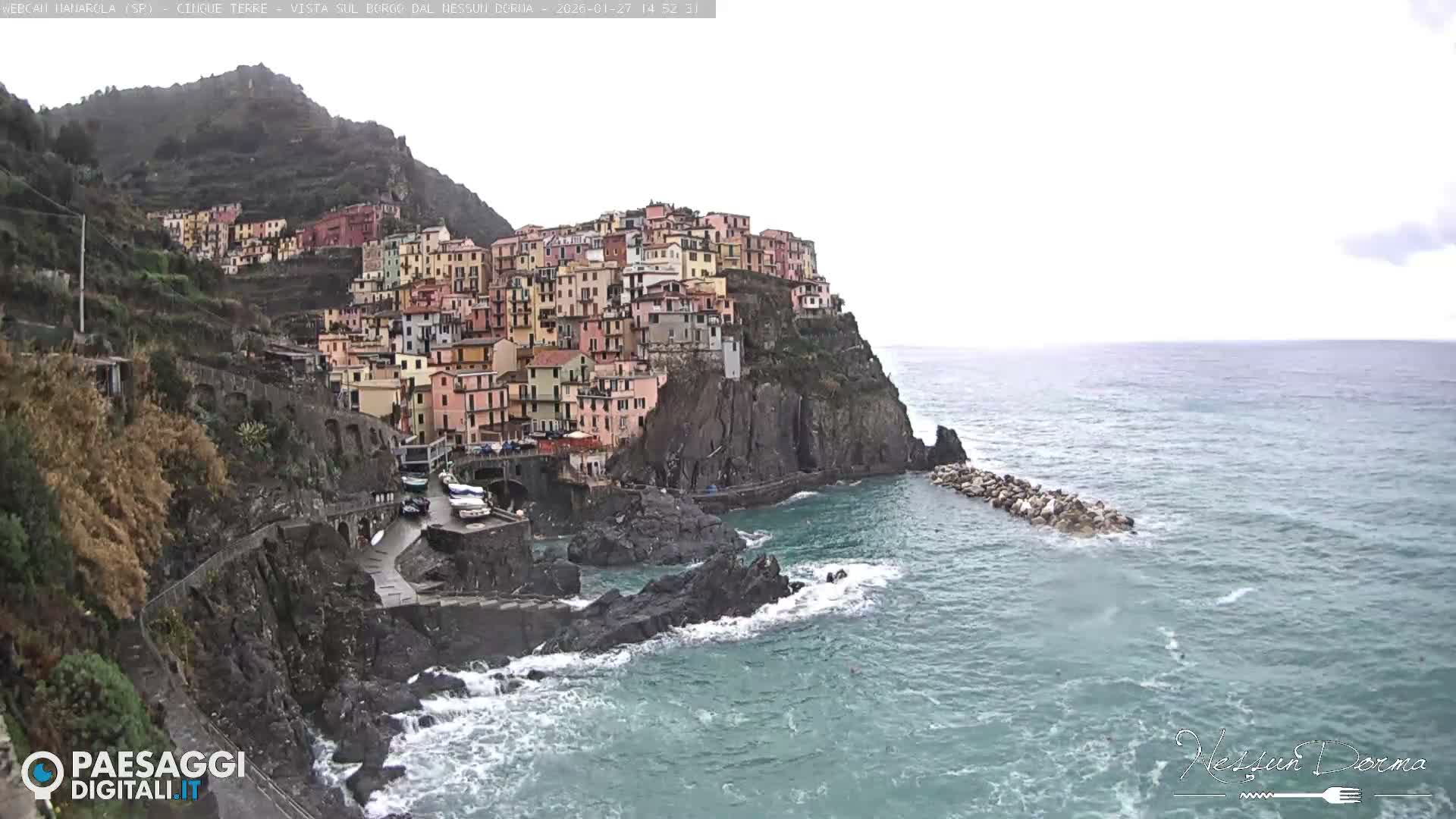 Cinque Terre, Manarola Village Live Cam - La Spezia, Linguria, Italy
