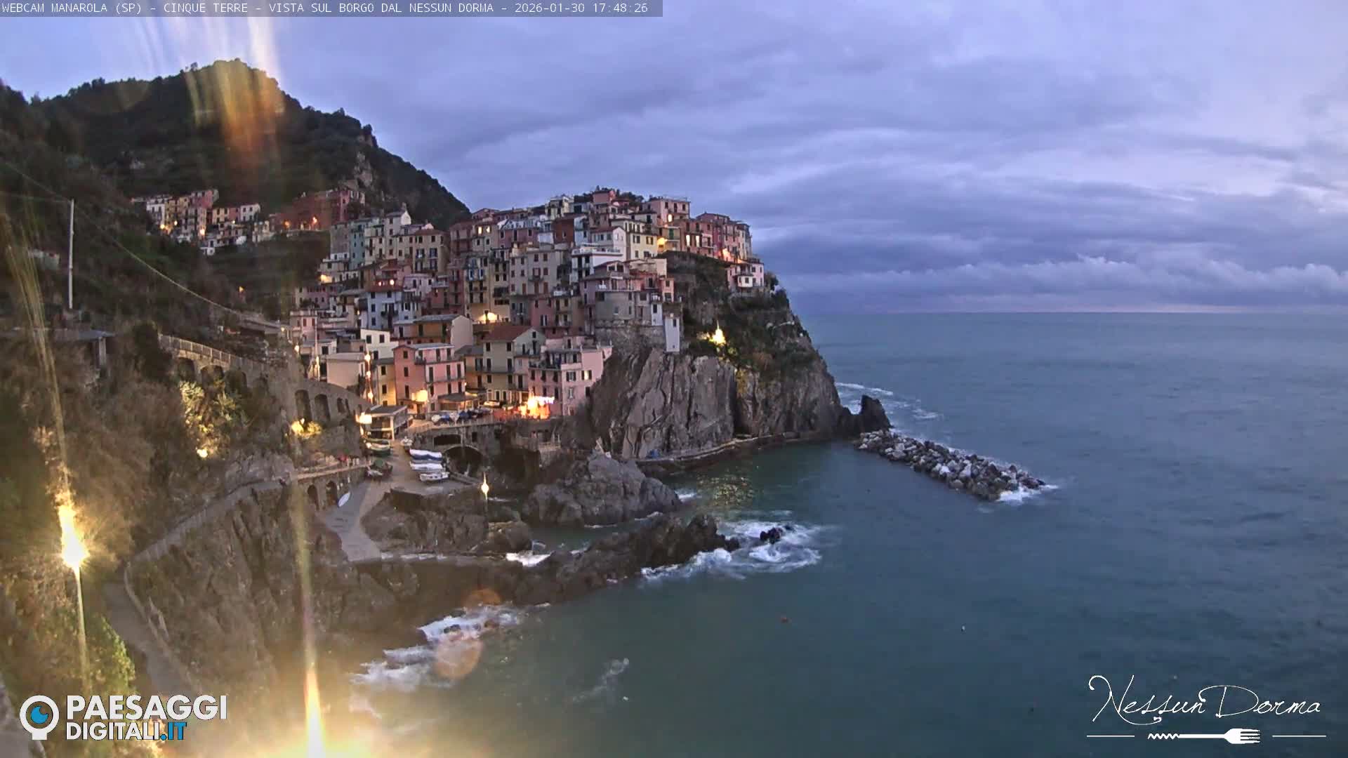 Cinque Terre, Manarola Village Live Cam - La Spezia, Linguria, Italy