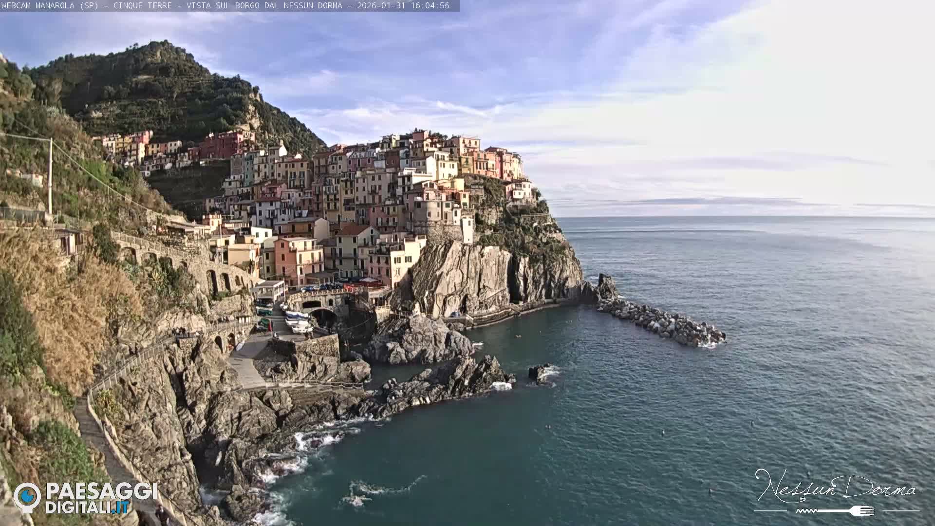 Cinque Terre, Manarola Village Live Cam - La Spezia, Linguria, Italy