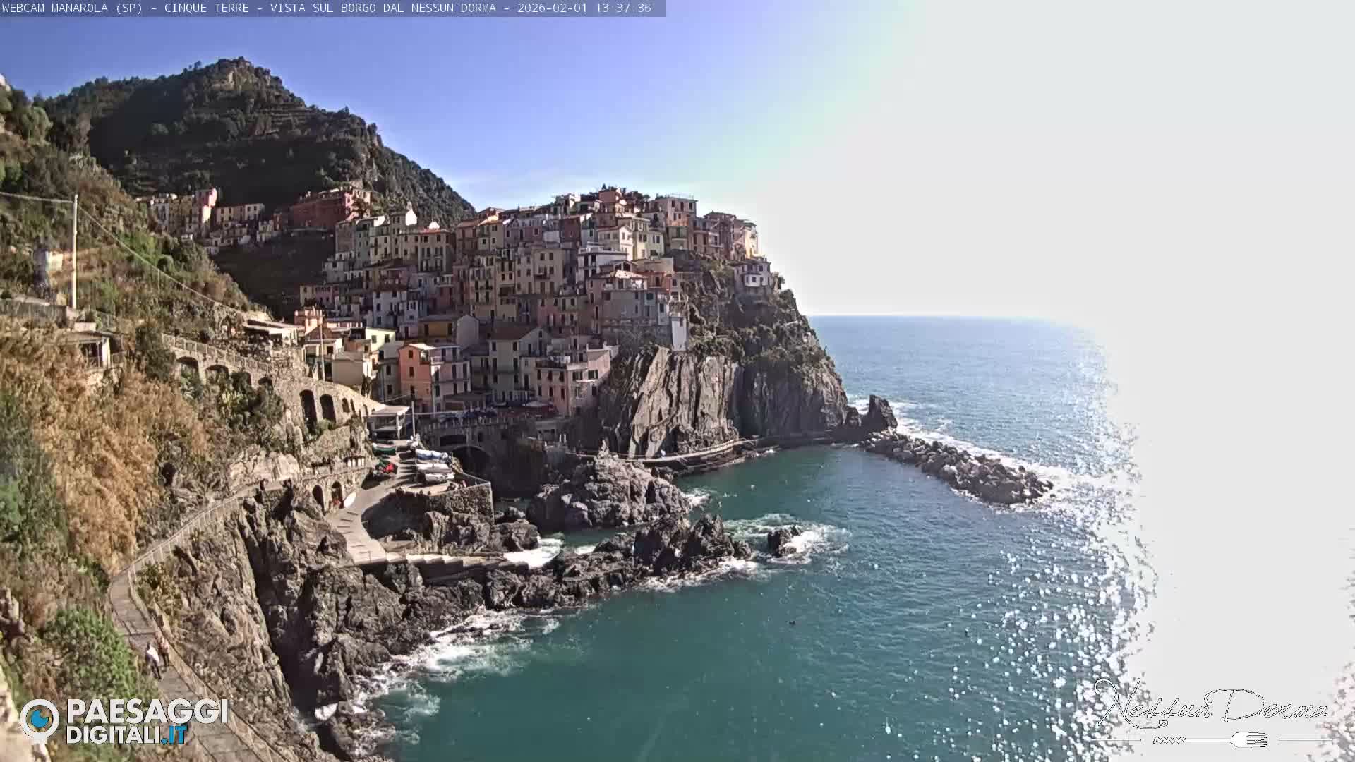 Cinque Terre, Manarola Village Live Cam - La Spezia, Linguria, Italy
