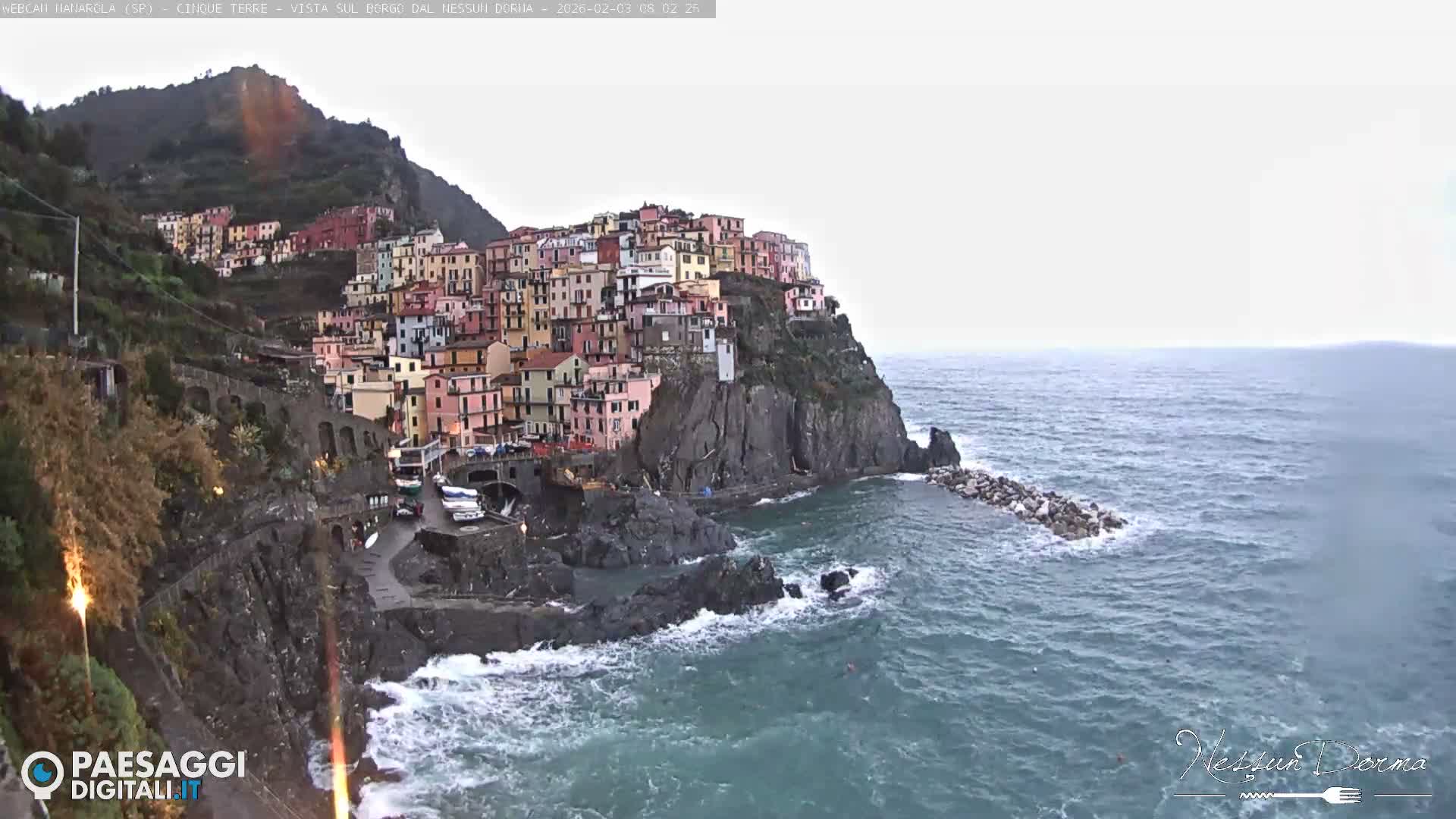 Cinque Terre, Manarola Village Live Cam - La Spezia, Linguria, Italy