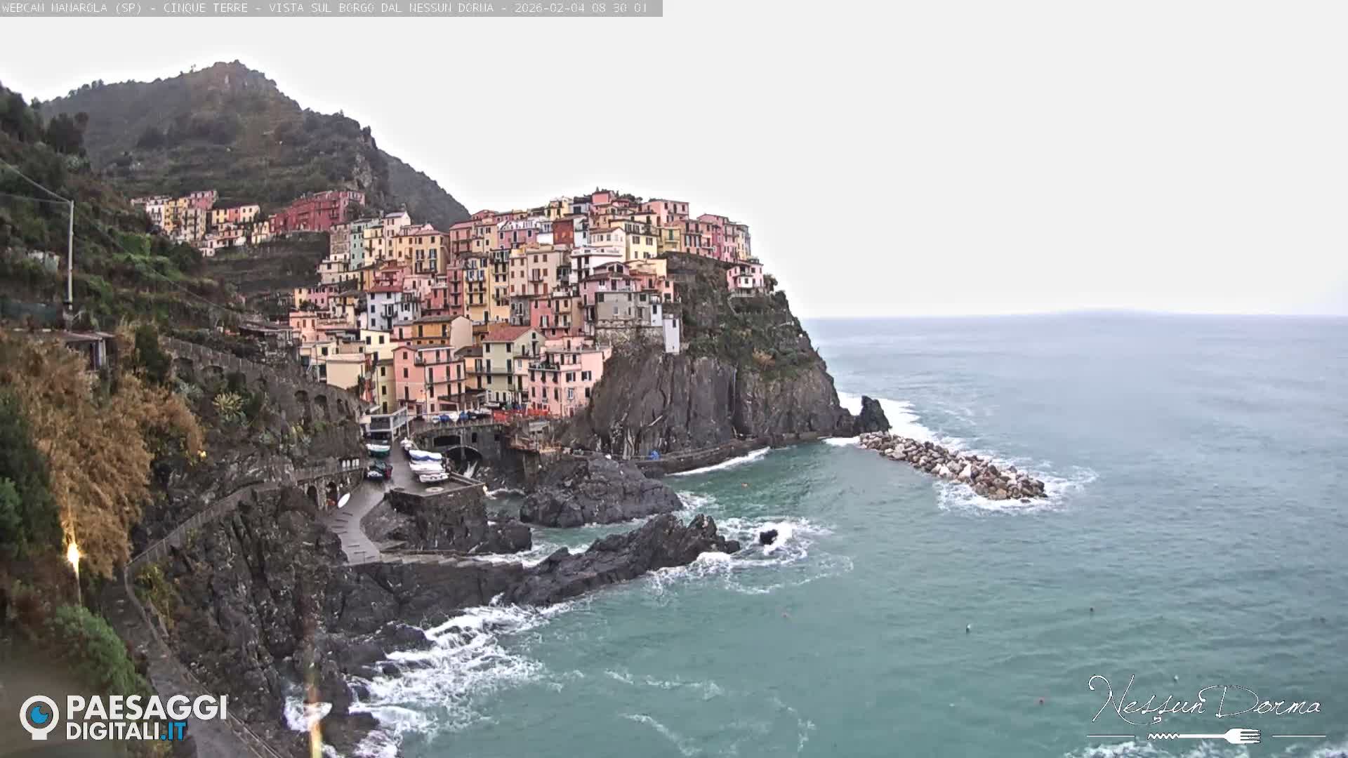 Cinque Terre, Manarola Village Live Cam - La Spezia, Linguria, Italy