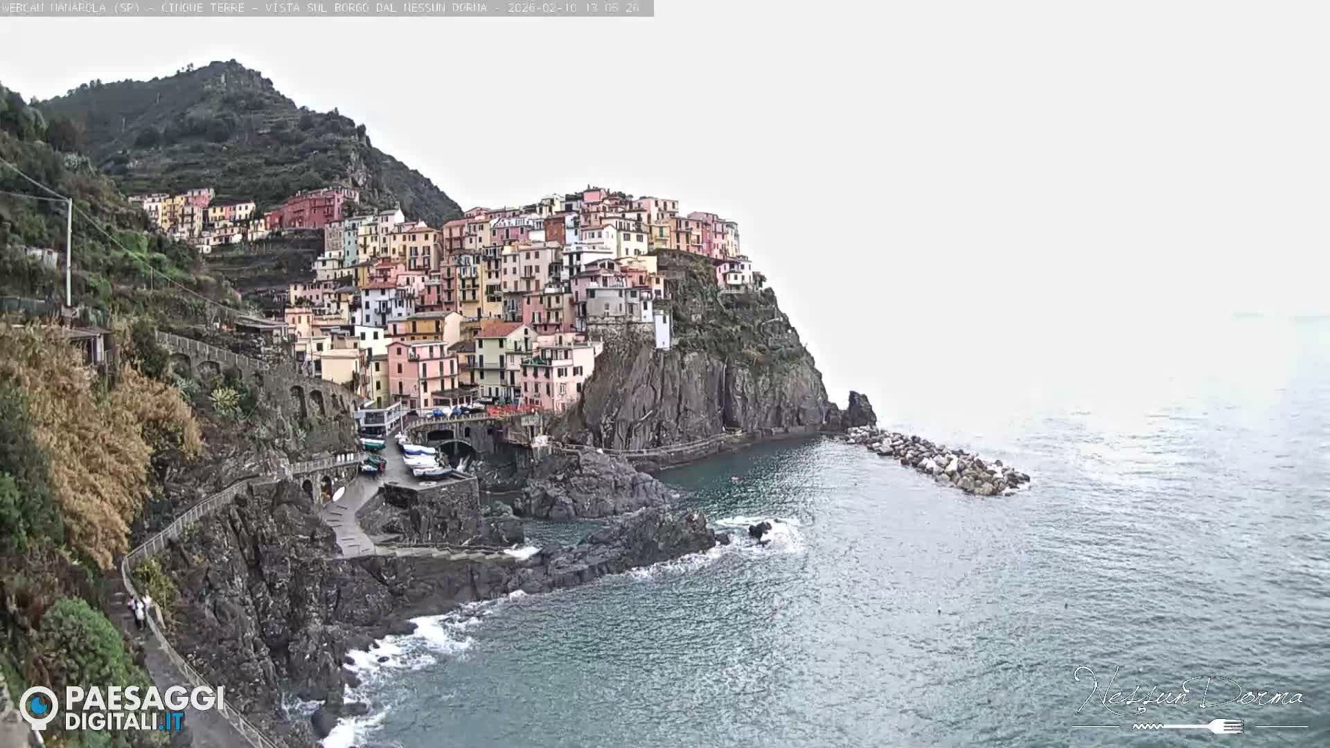 Cinque Terre, Manarola Village Live Cam - La Spezia, Linguria, Italy