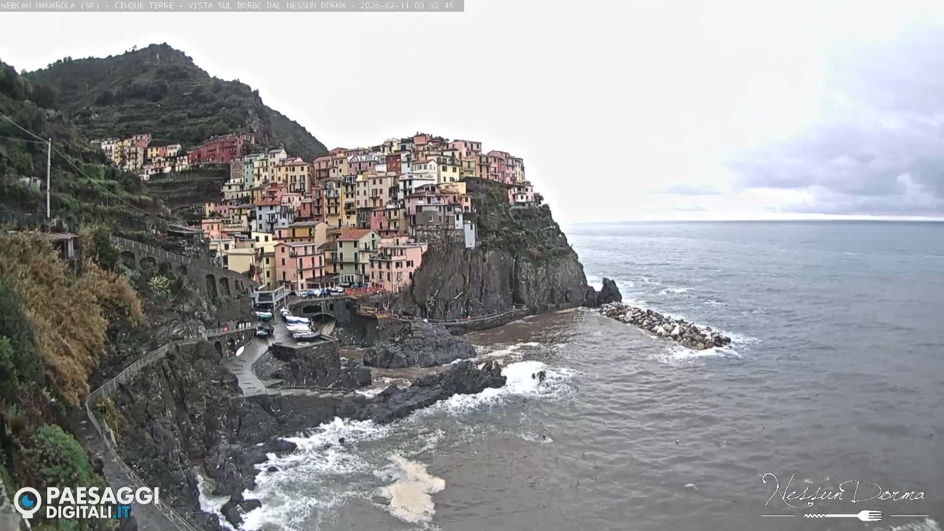 Cinque Terre, Manarola Village Live Cam - La Spezia, Linguria, Italy