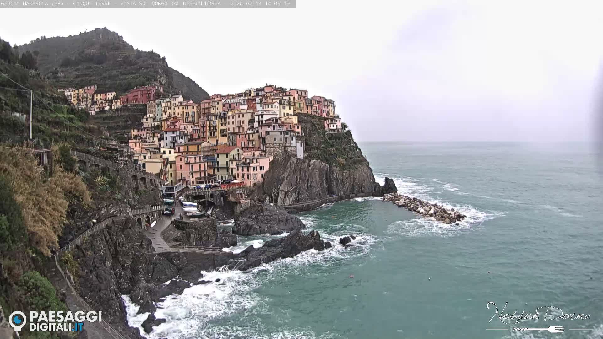 Cinque Terre, Manarola Village Live Cam - La Spezia, Linguria, Italy