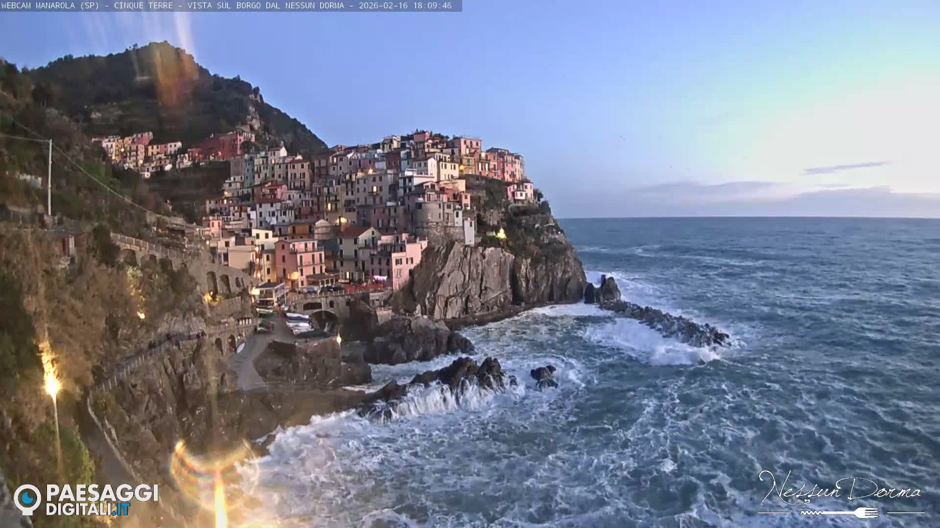 Cinque Terre, Manarola Village Live Cam - La Spezia, Linguria, Italy