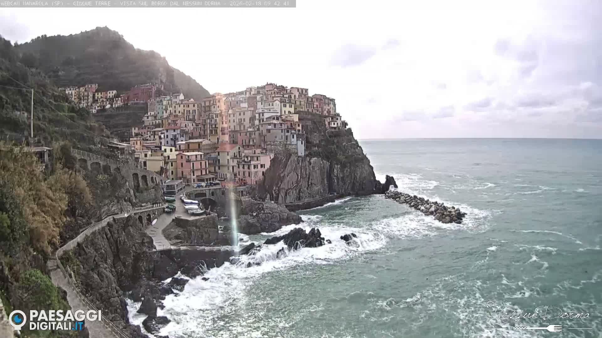 Cinque Terre, Manarola Village Live Cam - La Spezia, Linguria, Italy