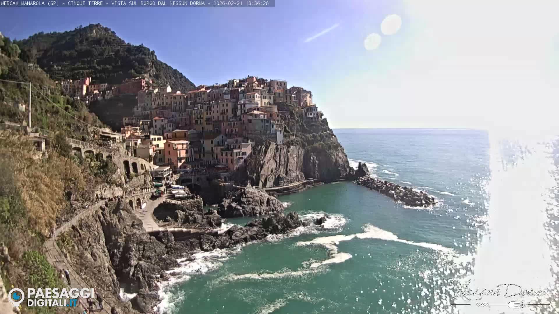 Cinque Terre, Manarola Village Live Cam - La Spezia, Linguria, Italy