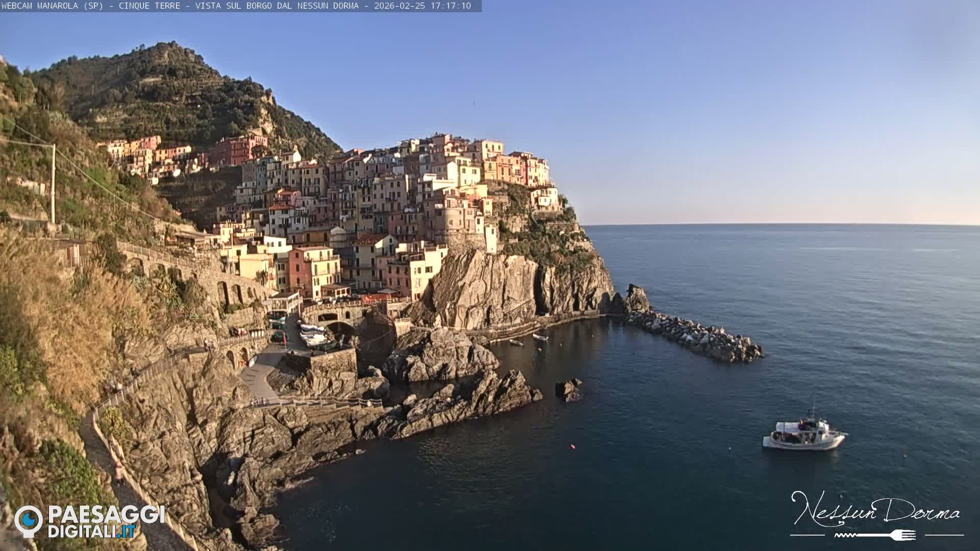 Cinque Terre, Manarola Village Live Cam - La Spezia, Linguria, Italy