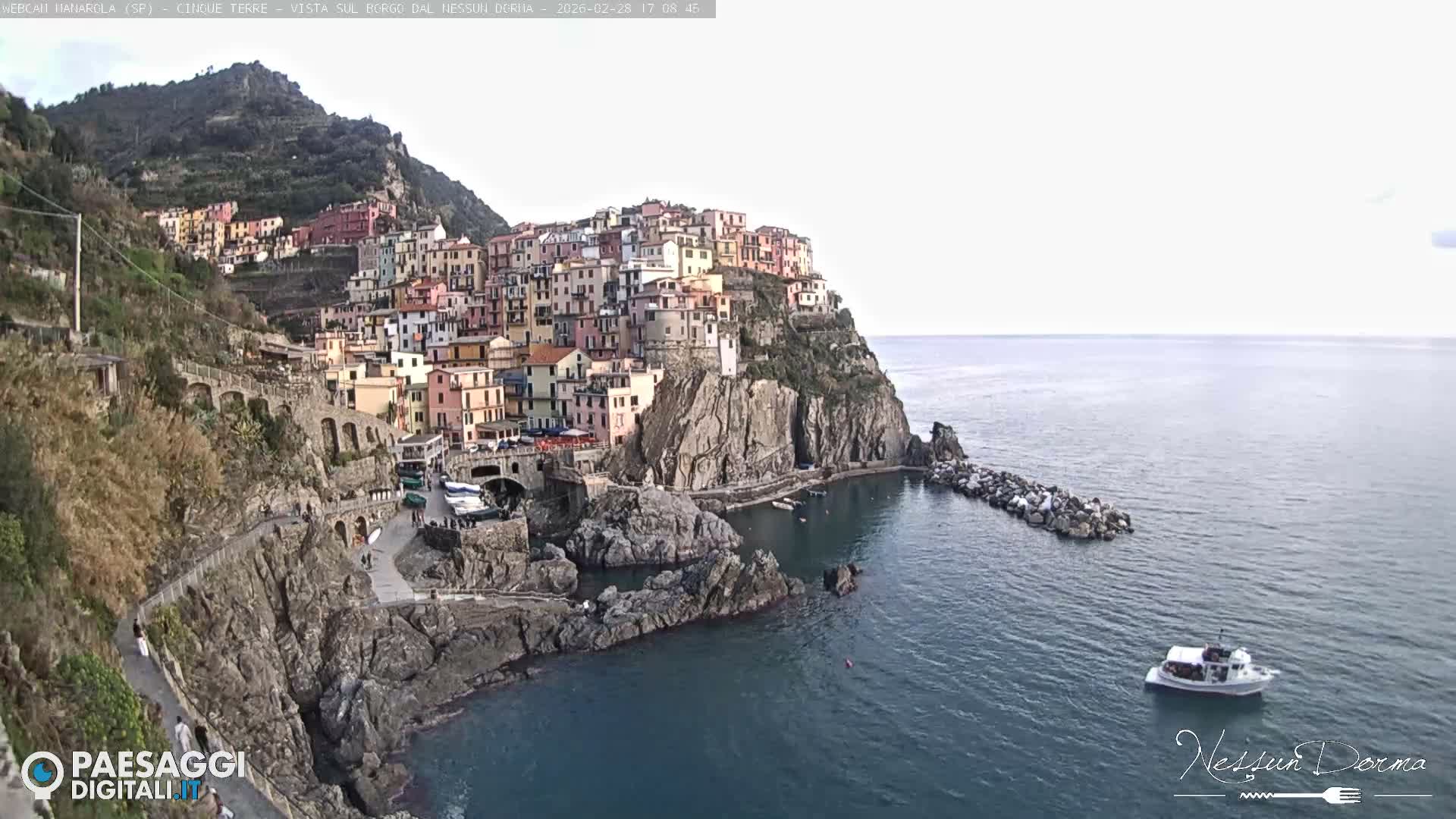 Cinque Terre, Manarola Village Live Cam - La Spezia, Linguria, Italy