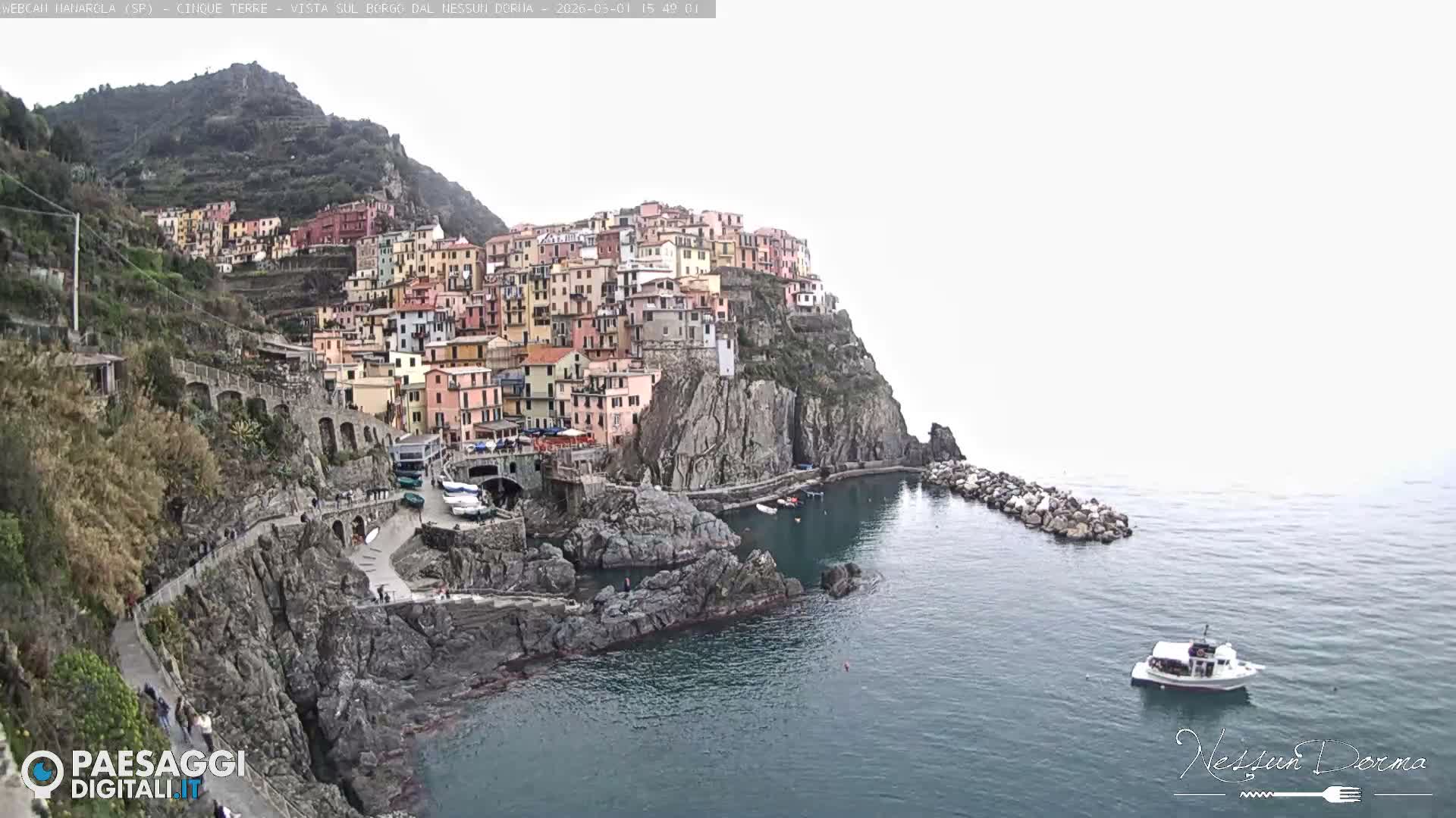 Cinque Terre, Manarola Village Live Cam - La Spezia, Linguria, Italy